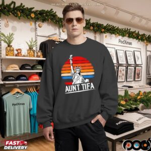 Statue Of Liberty Aunt Tifa Protest Movement Retro T Shirt