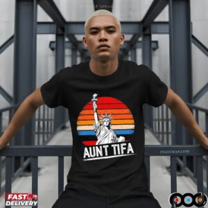 Statue Of Liberty Aunt Tifa Protest Movement Retro T Shirt