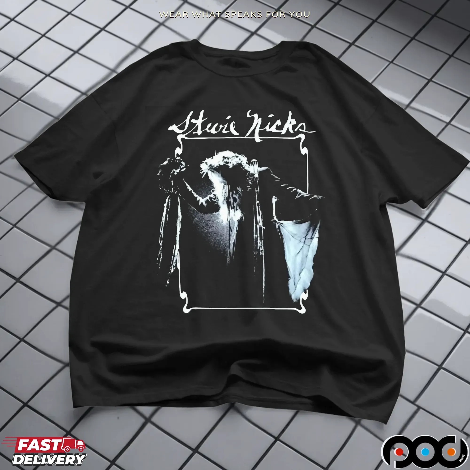 Stevie Nicks 2025 Tour Mystic Concert Rock Graphic T Shirt