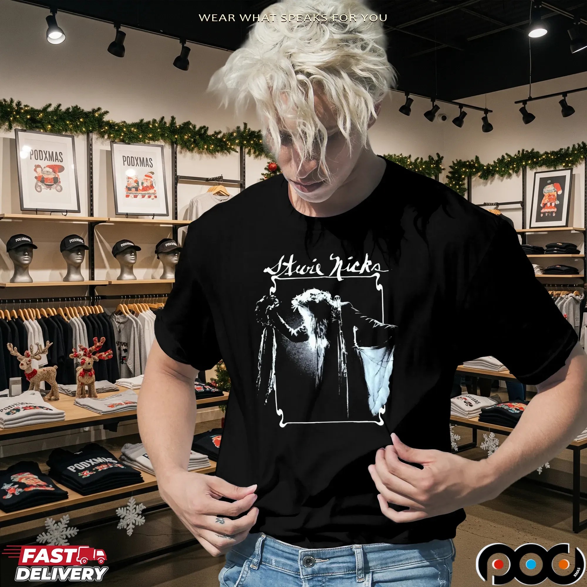 Stevie Nicks 2025 Tour Mystic Concert Rock Graphic T Shirt
