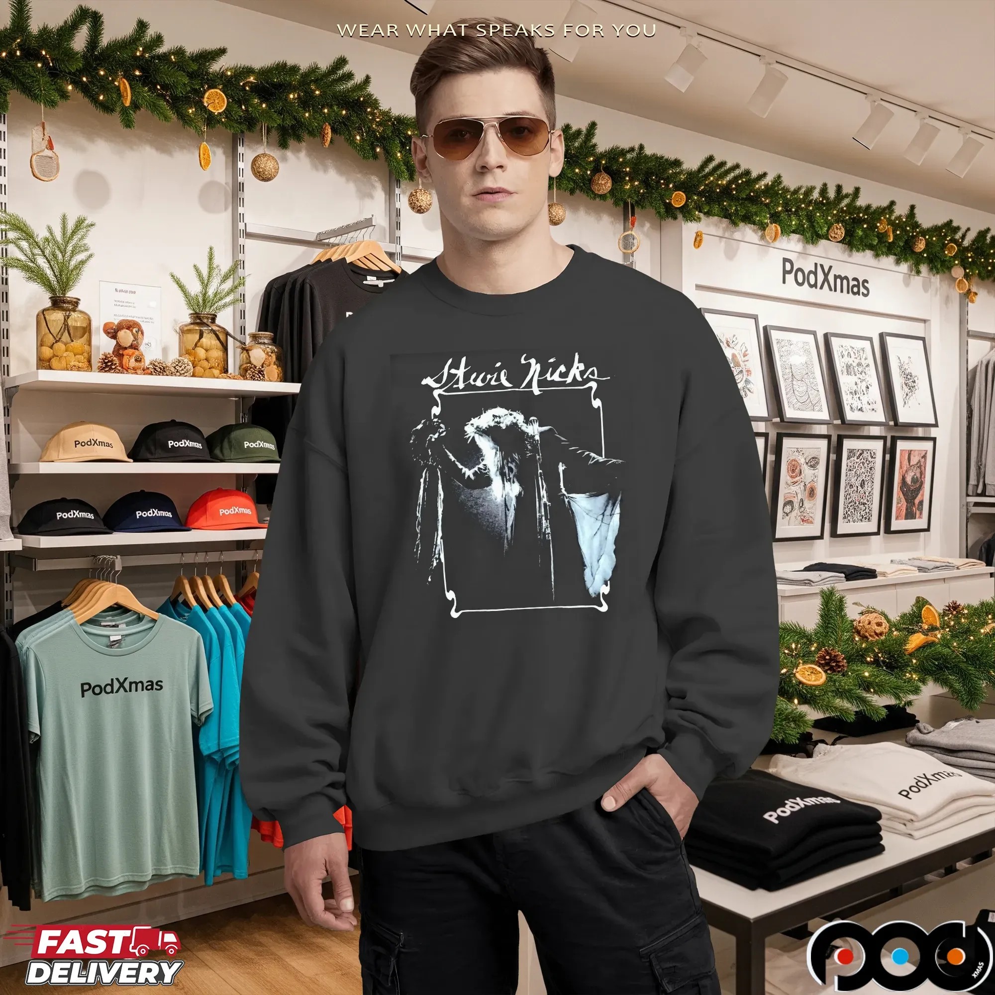 Stevie Nicks 2025 Tour Mystic Concert Rock Graphic T Shirt