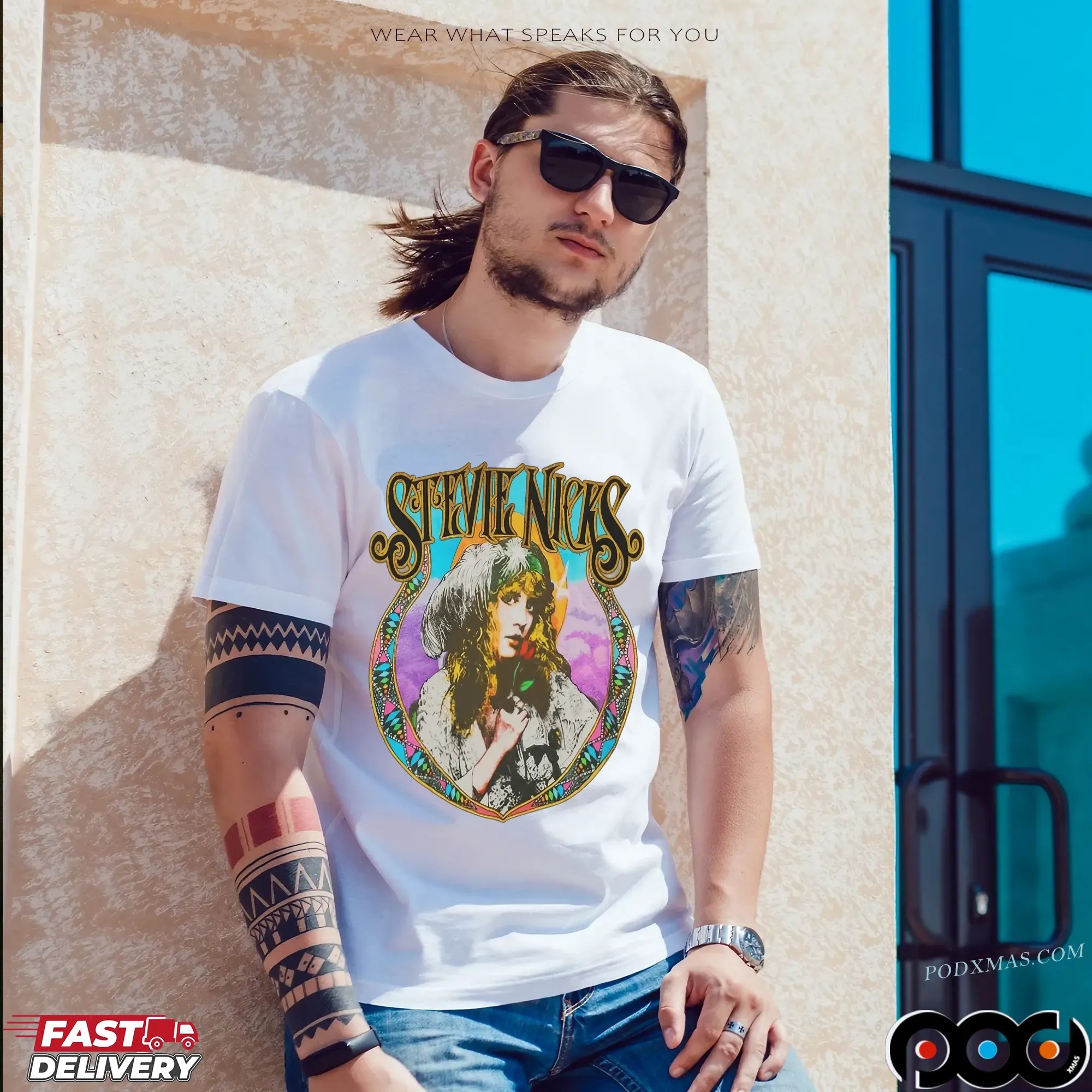 Stevie Nicks 2025 Tour Psychedelic Rose Art Vintage T Shirt