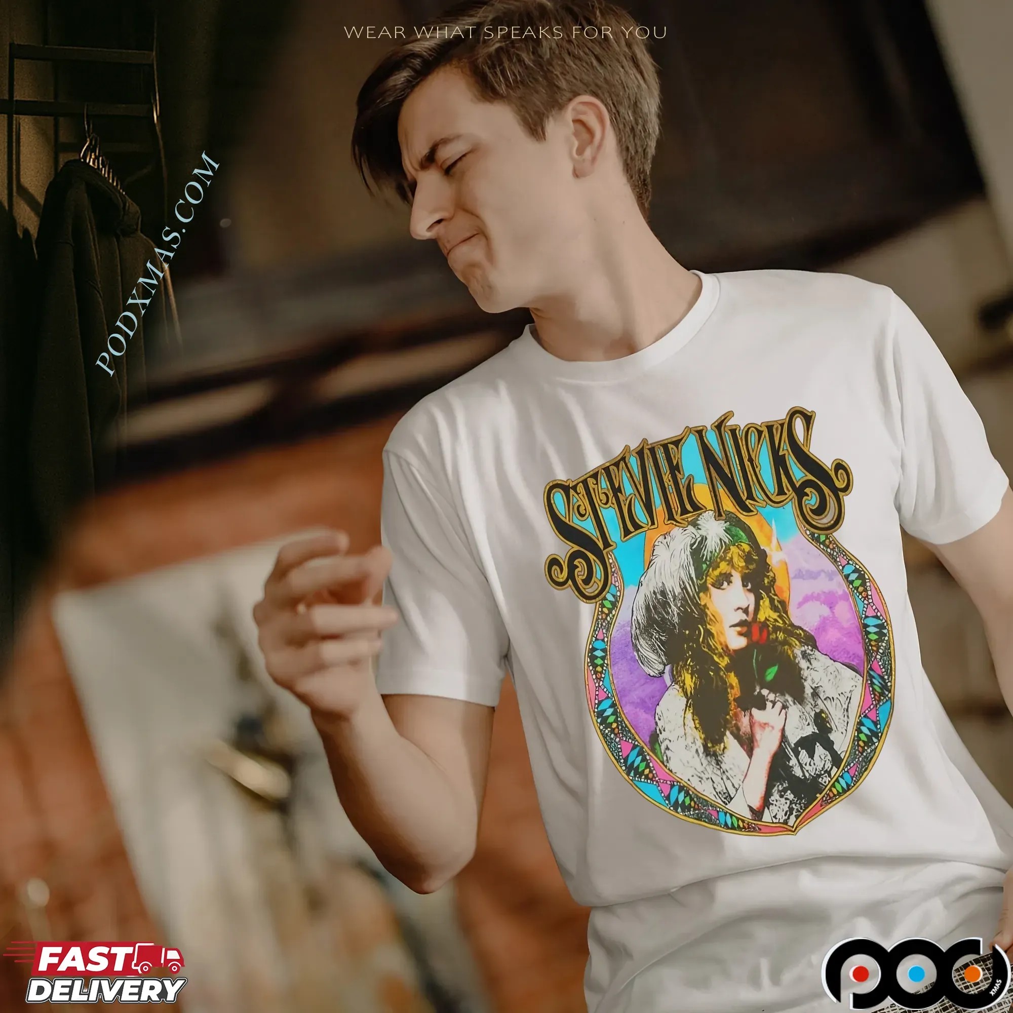 Stevie Nicks 2025 Tour Psychedelic Rose Art Vintage T Shirt