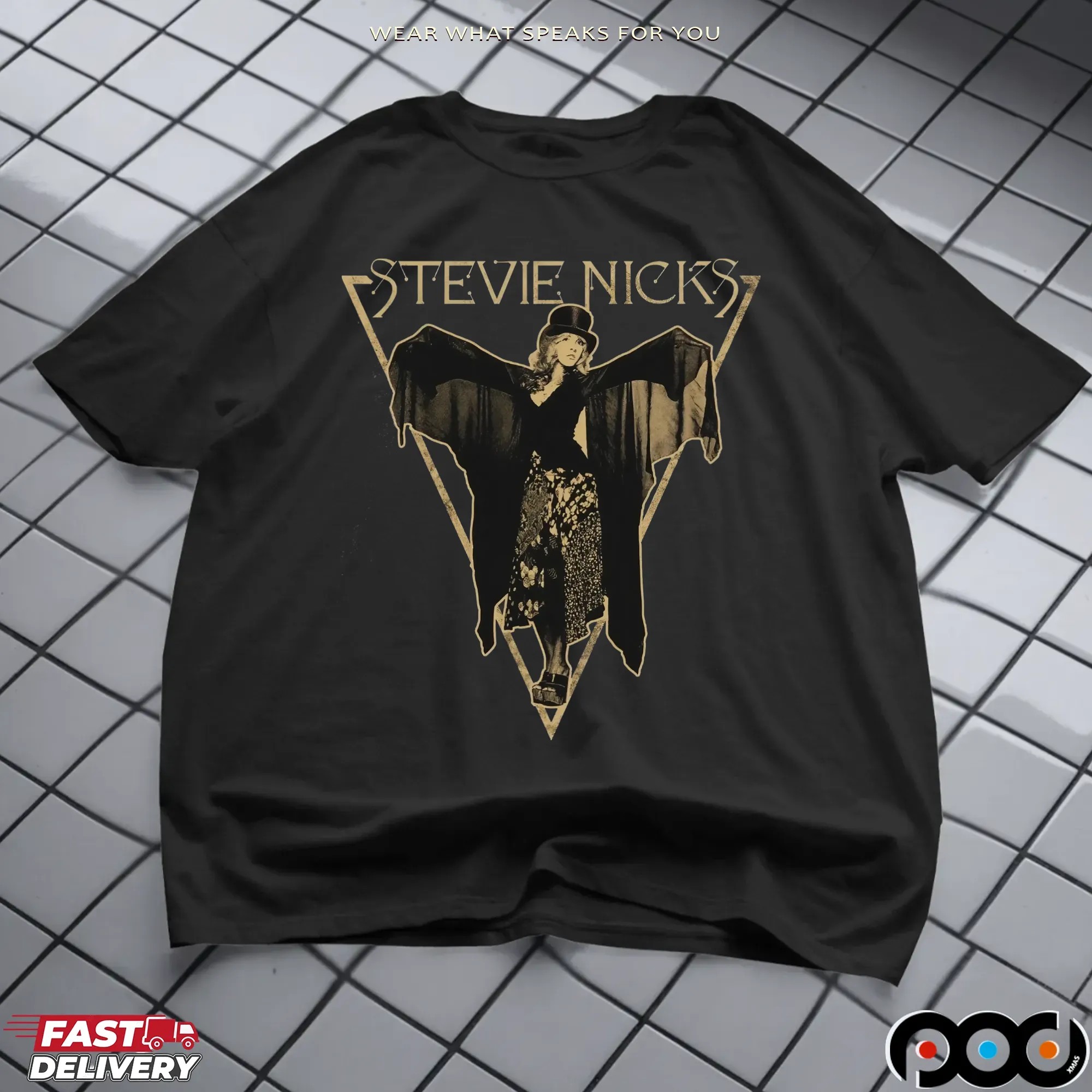 Stevie Nicks 2025 Tour Witchy Vintage Triangle Graphic T Shirt