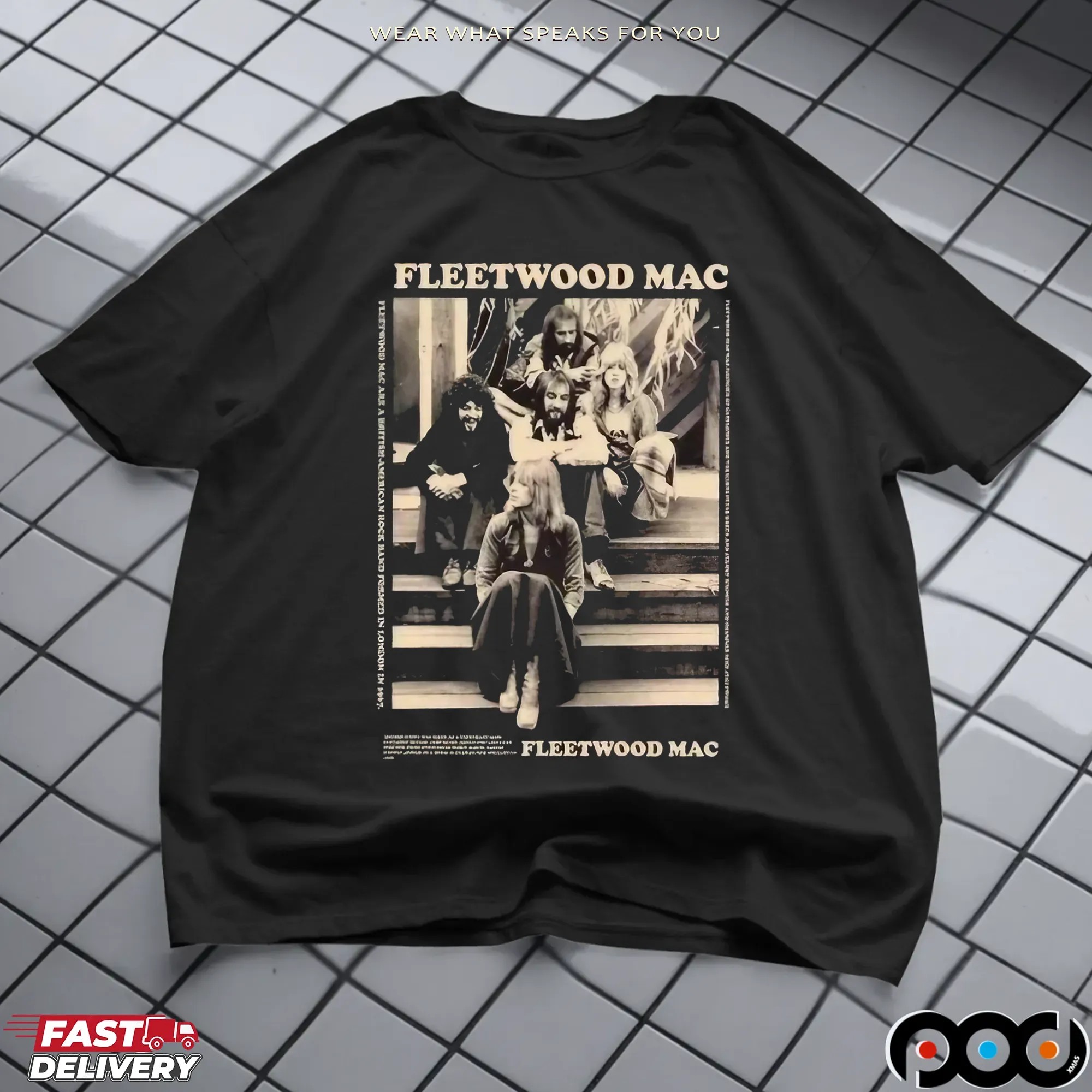 Stevie Nicks Fleetwood Mac Vintage Band Photo Classic Rock Parody Shirt