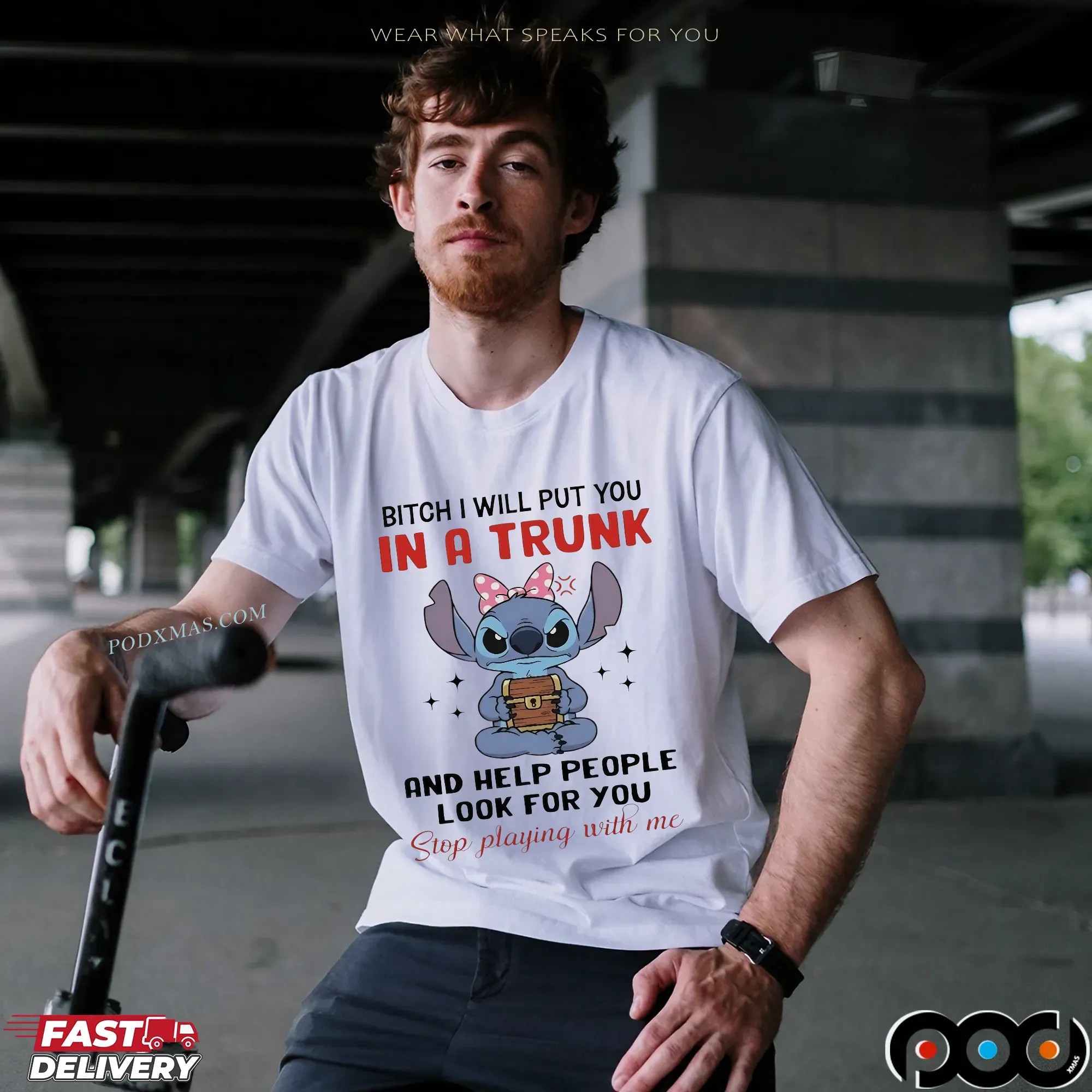 Stitch Meme Bitch I Will Put You In A Trunk And Help People Look For You Stop Playing With Me T Shirt