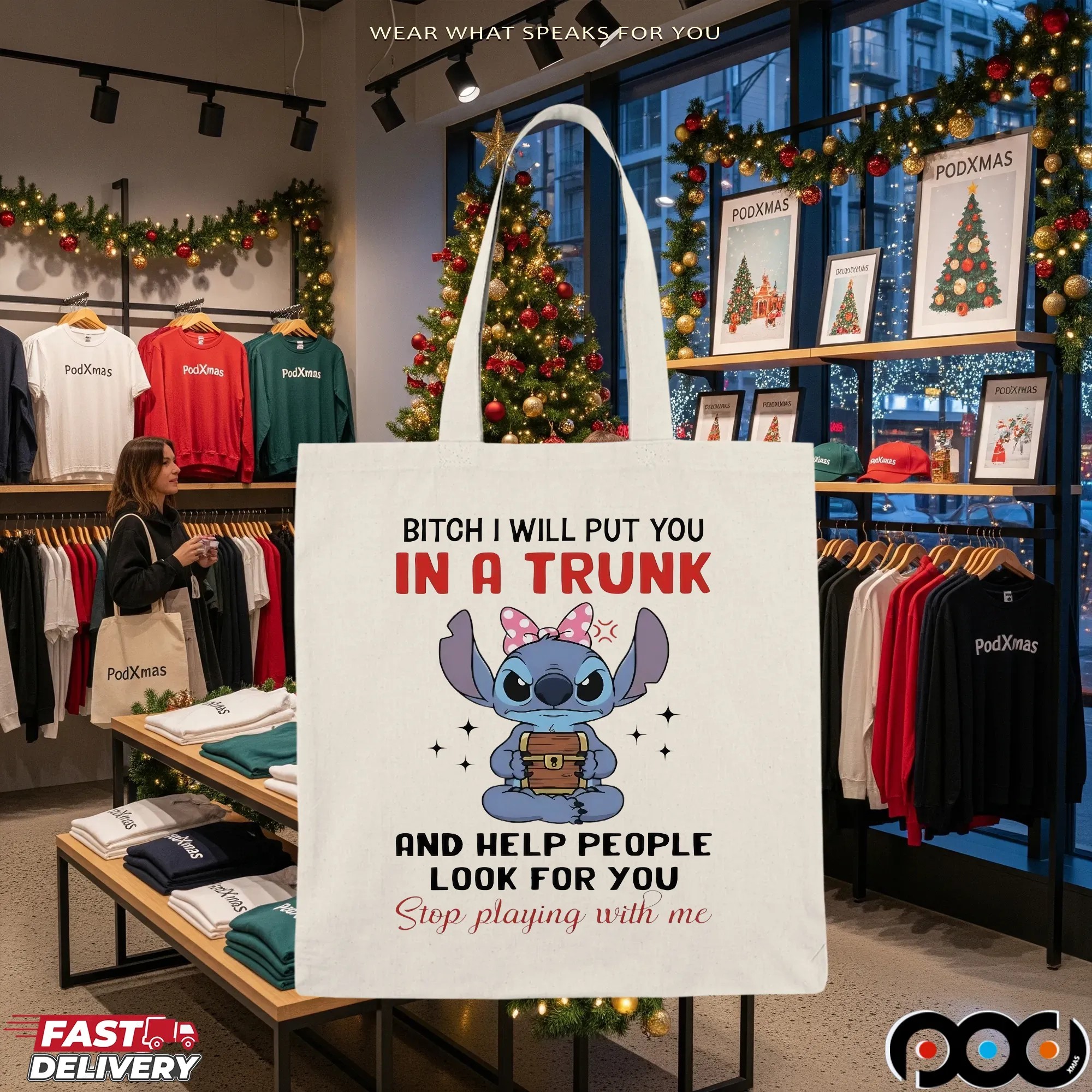 Stitch Meme Bitch I Will Put You In A Trunk And Help People Look For You Stop Playing With Me T Shirt