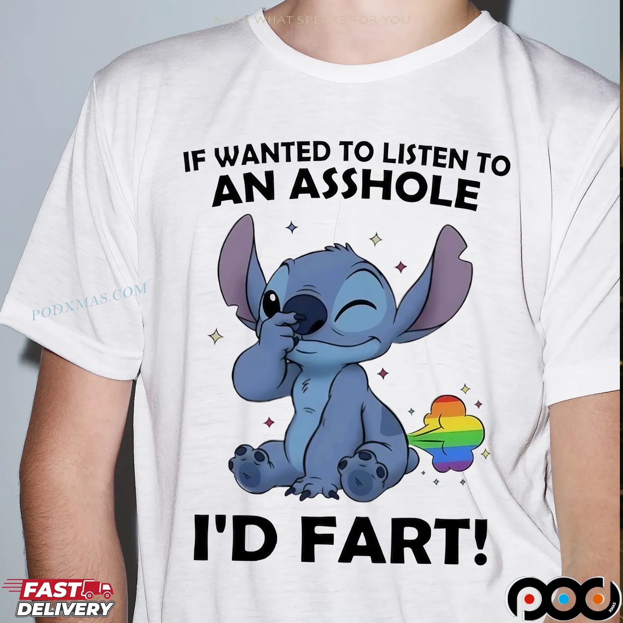 Stitch Meme If Wanted To Listen To An Asshole I'd Fart LGBT Pride T Shirt