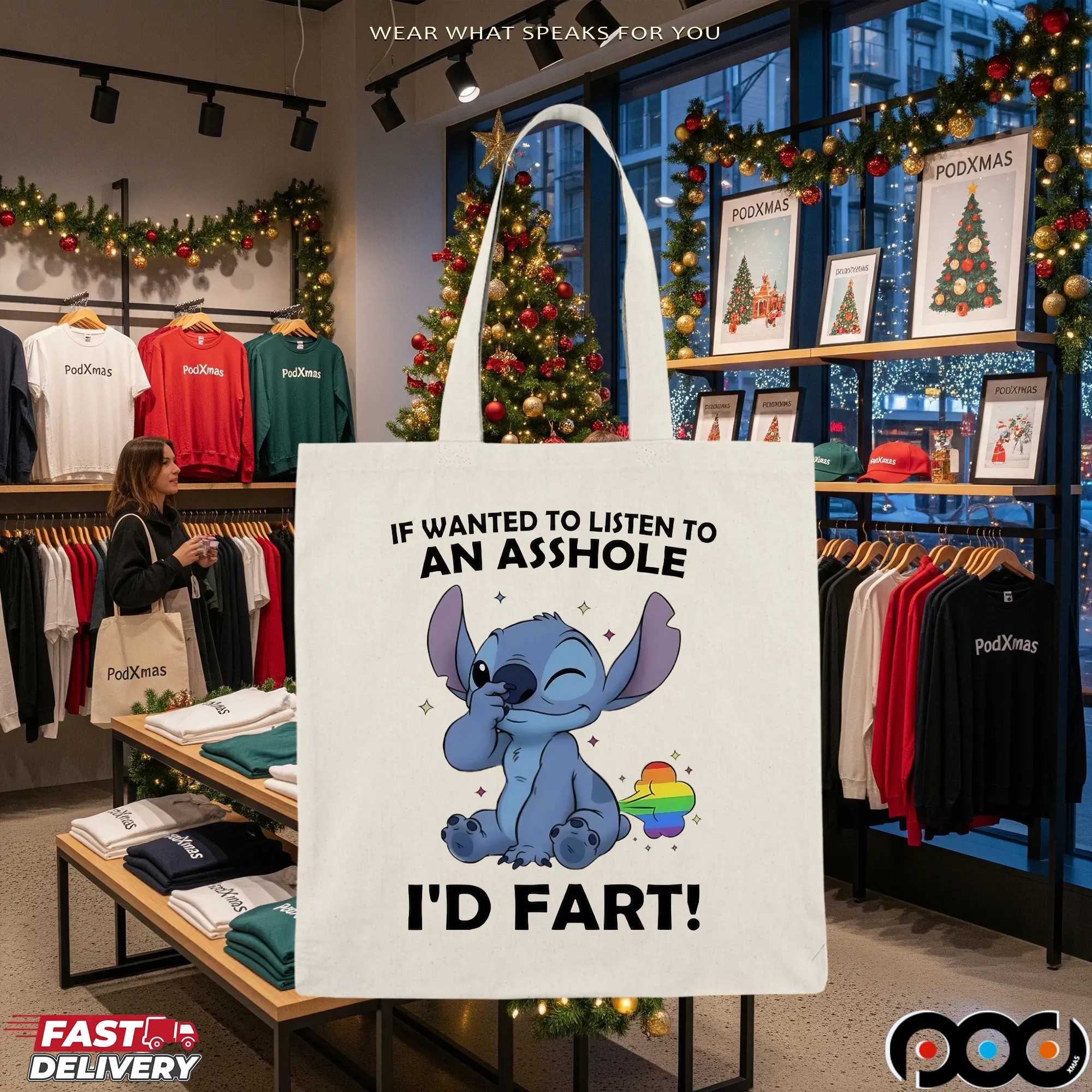 Stitch Meme If Wanted To Listen To An Asshole I'd Fart LGBT Pride T Shirt