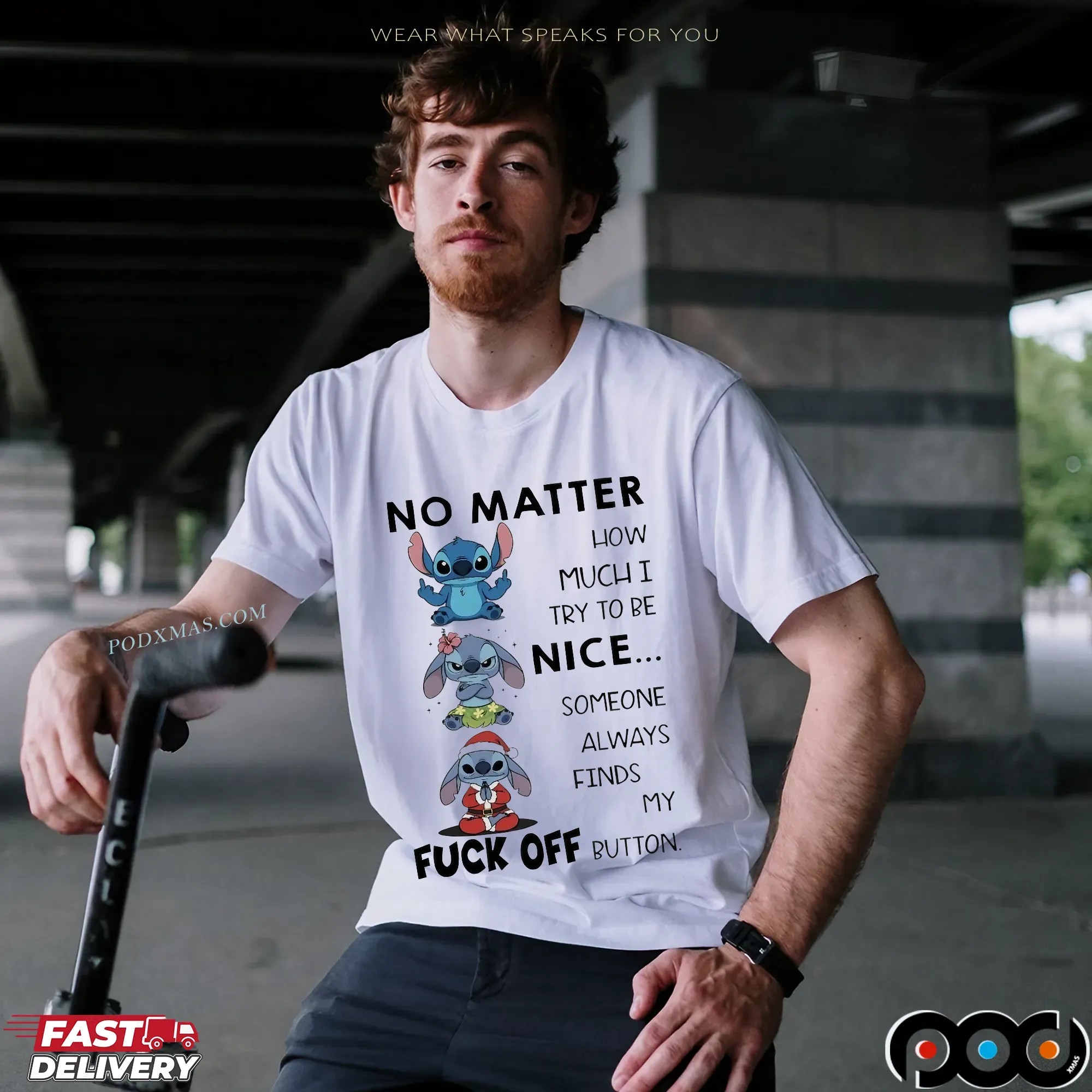Stitch Meme No Matter How Much I Try To Be Nice Someone Always Finds My Fuck Off Button T Shirt