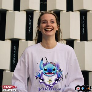 Stitch Minnesota Vikings Football Cartoon T Shirt
