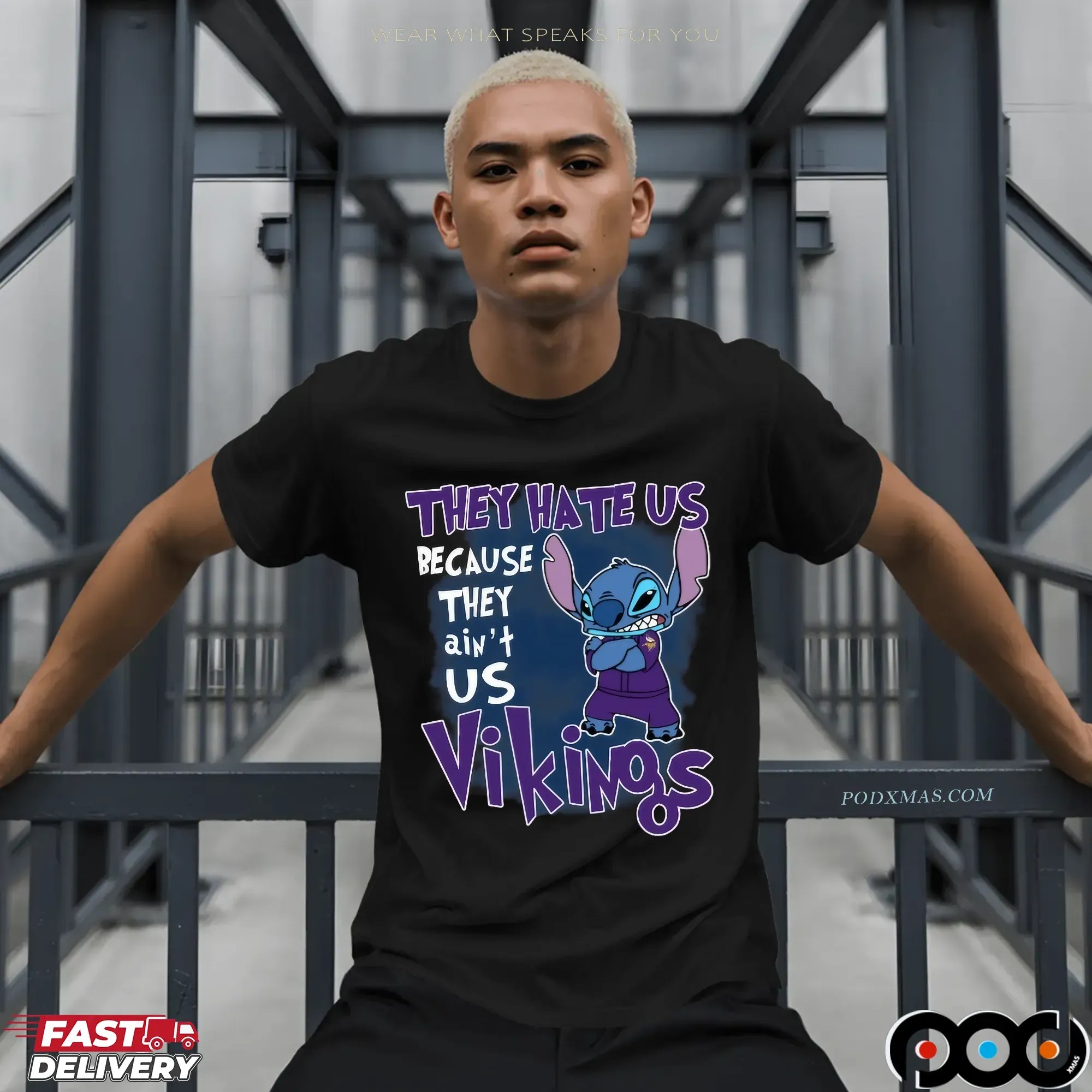 Stitch Minnesota Vikings They Hate Us Because They Ain't Us T Shirt