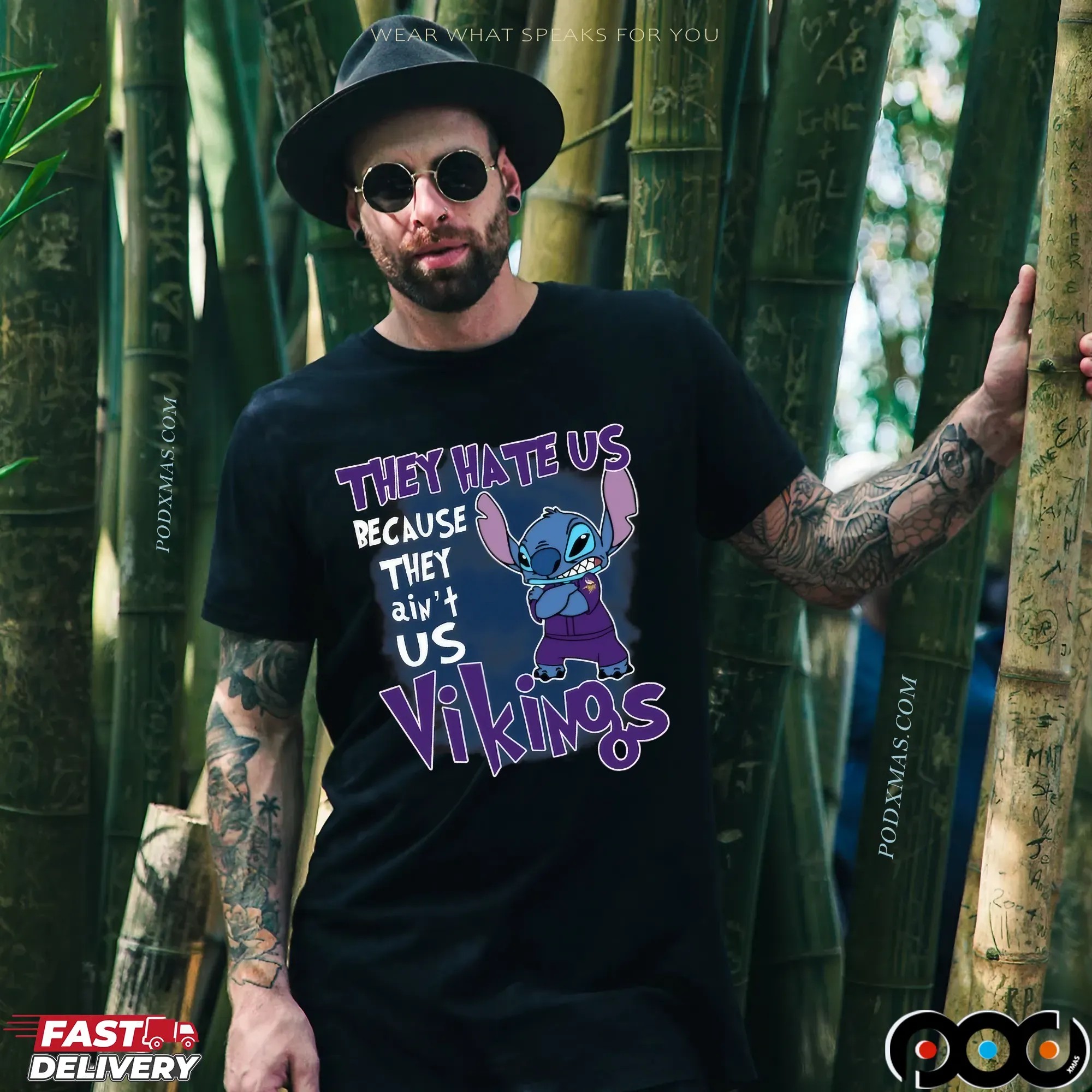 Stitch Minnesota Vikings They Hate Us Because They Ain't Us T Shirt