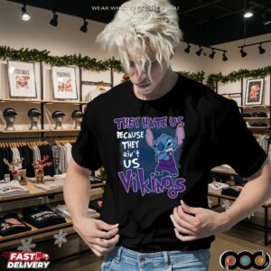 Stitch Minnesota Vikings They Hate Us Because They Ain't Us T Shirt