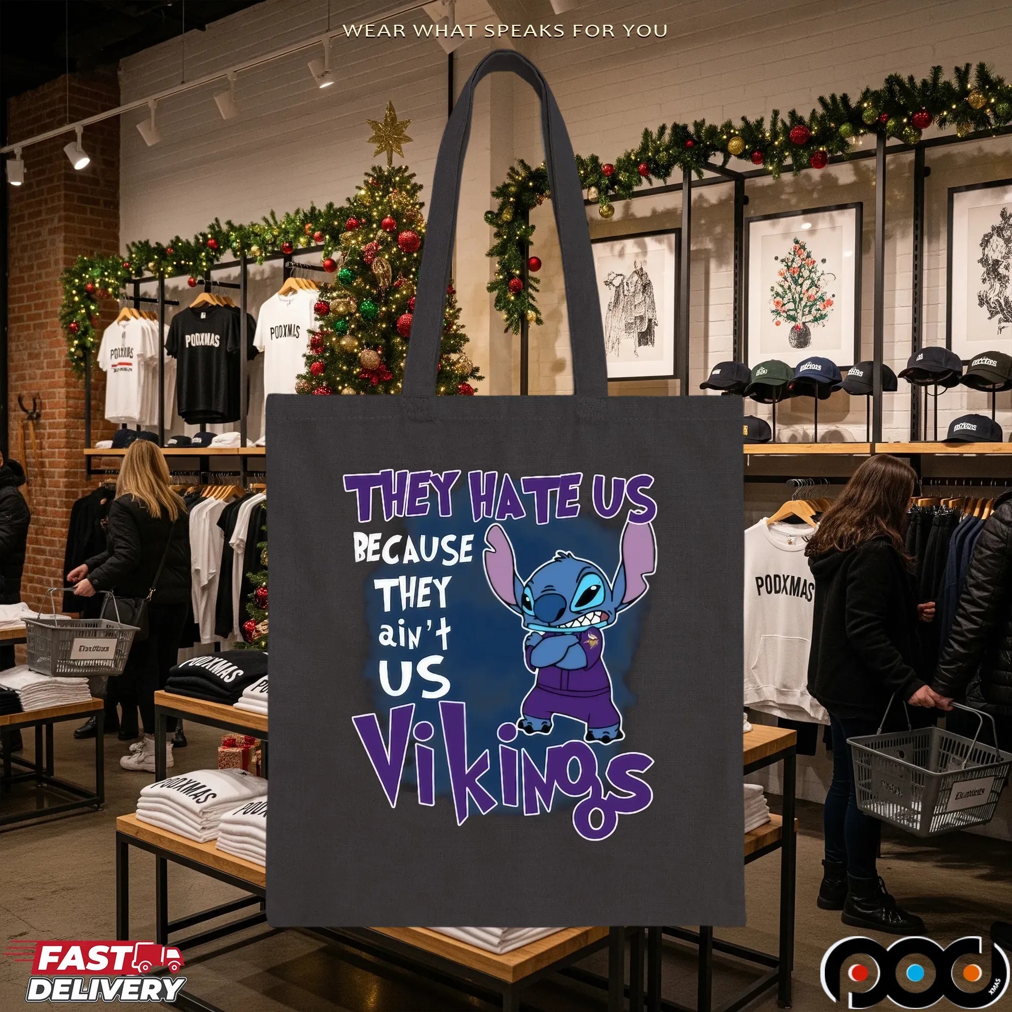 Stitch Minnesota Vikings They Hate Us Because They Ain't Us T Shirt