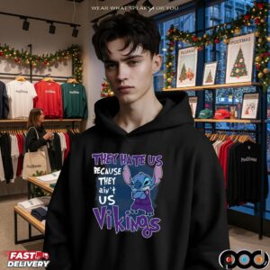 Stitch Minnesota Vikings They Hate Us Because They Ain't Us T Shirt