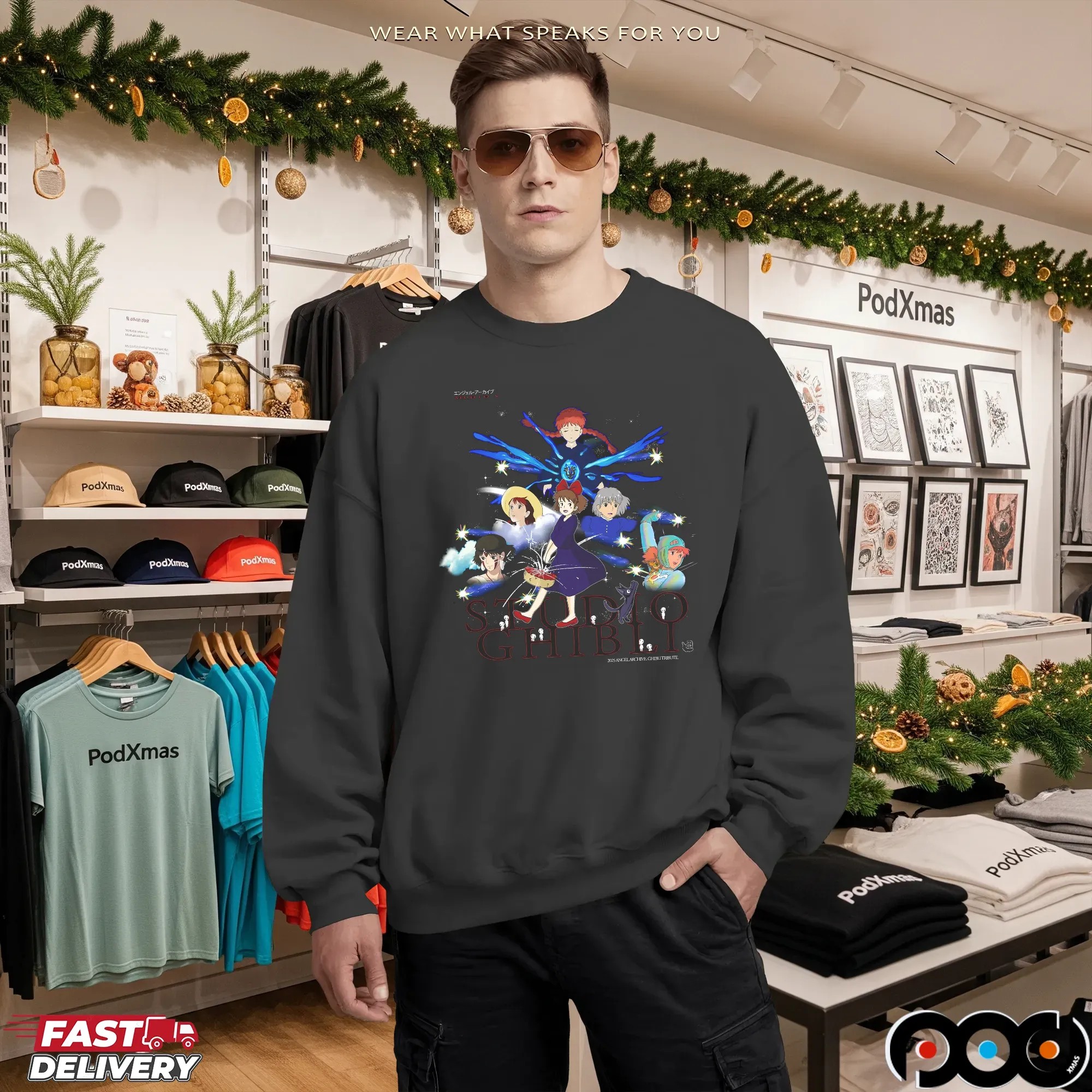 Studio Ghibli Angel Kiki, Howl, Nausicaä, Mononoke & More T Shirt