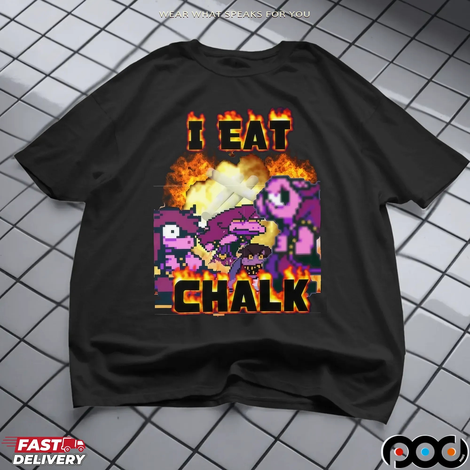 Susie Deltarune I Eat Chalk Vintage Bootleg T Shirt