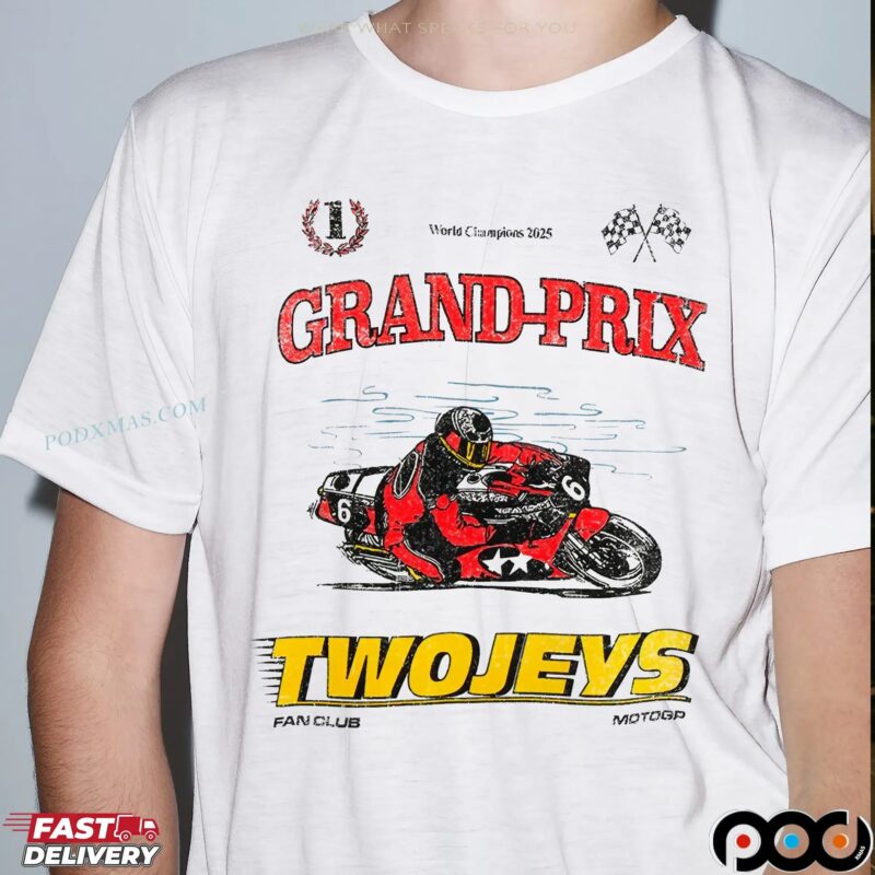 Grand Prix TwoJeys MotoGP Racing World Champion 2025 Biker Fan T Shirt