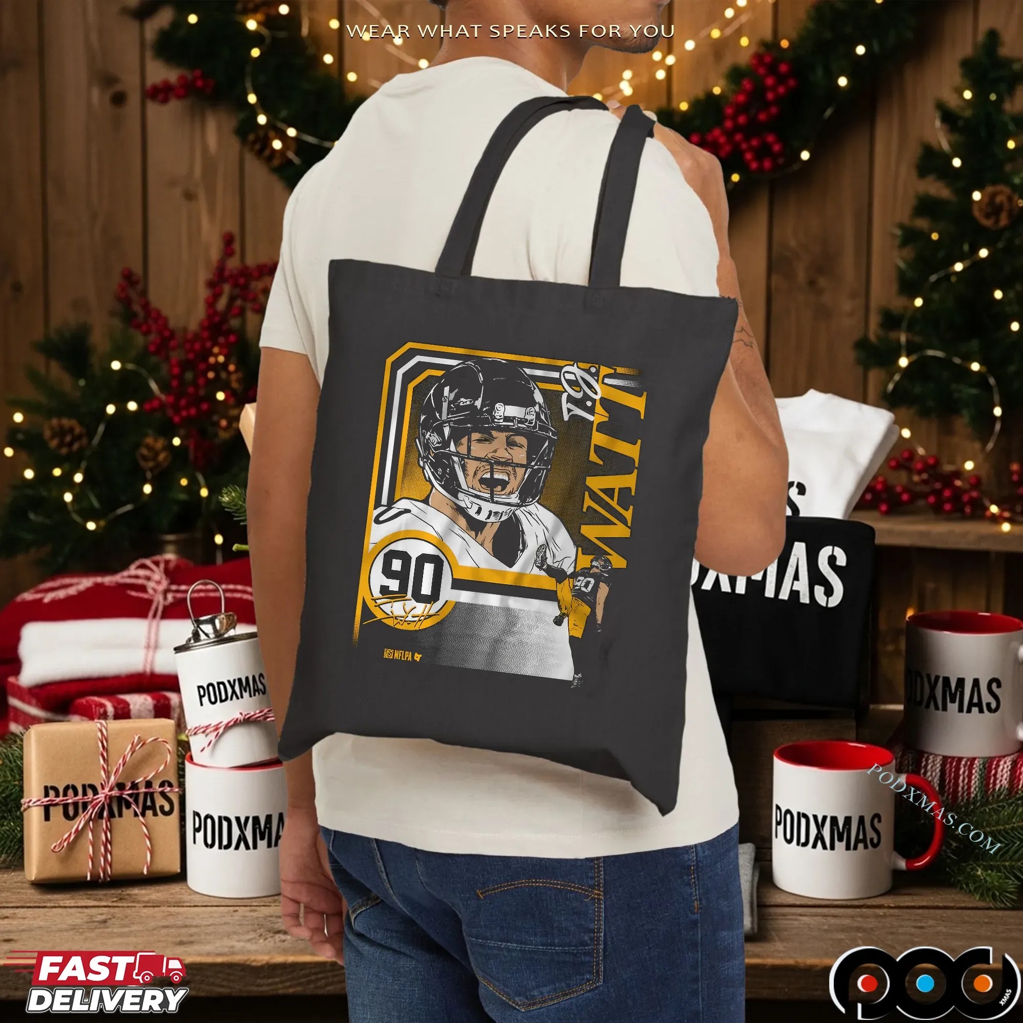 T J Watt Pittsburgh Steelers Collage Frame T Shirt
