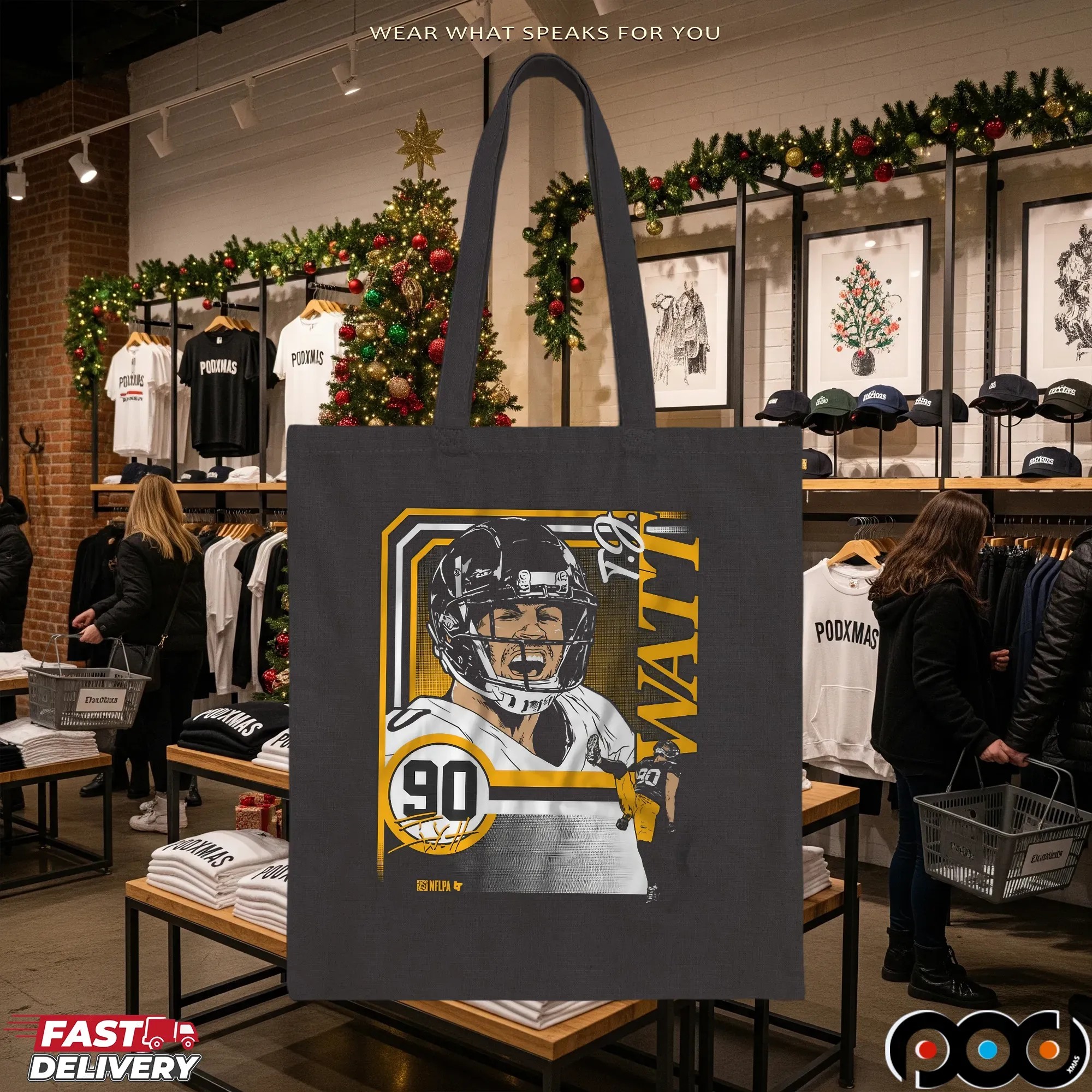 T J Watt Pittsburgh Steelers Collage Frame T Shirt