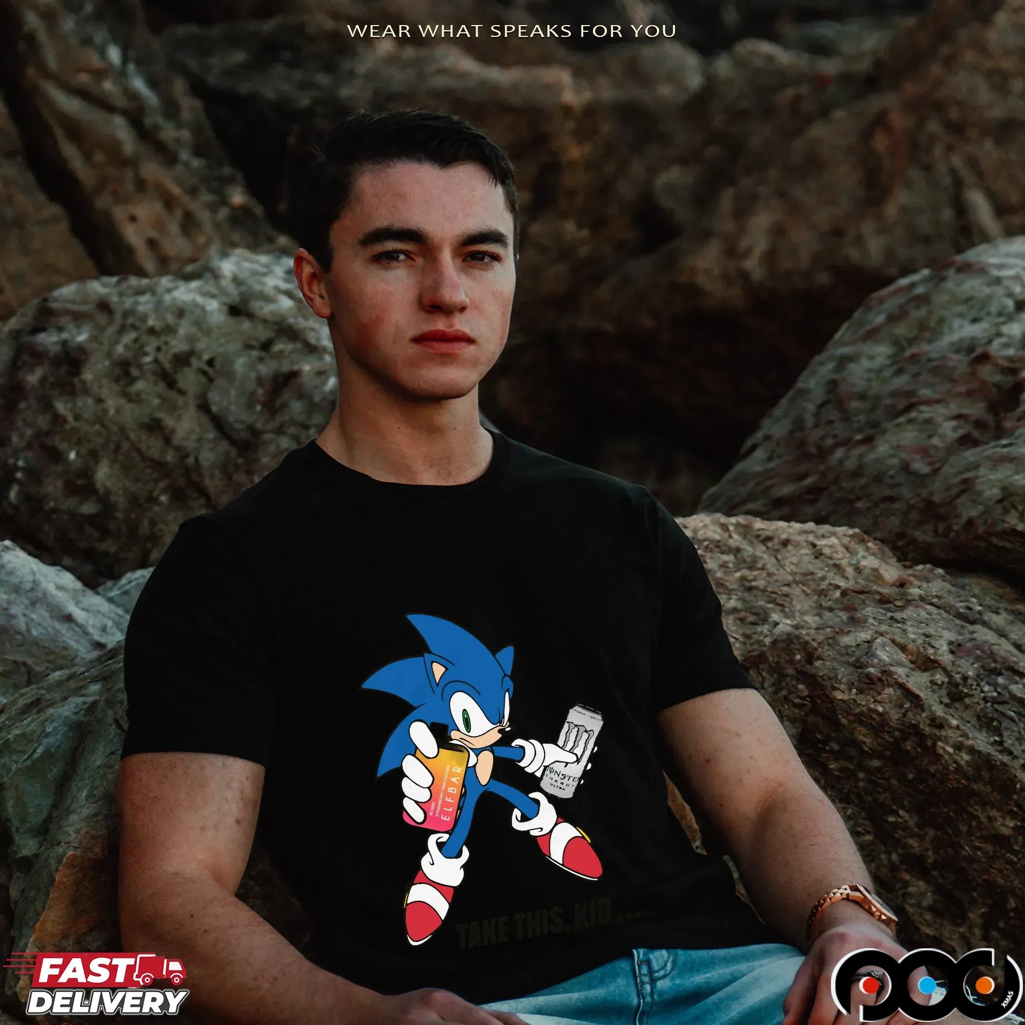 Take This, Kid Sonic The Hedgehog Vape Monster Drink T Shirt