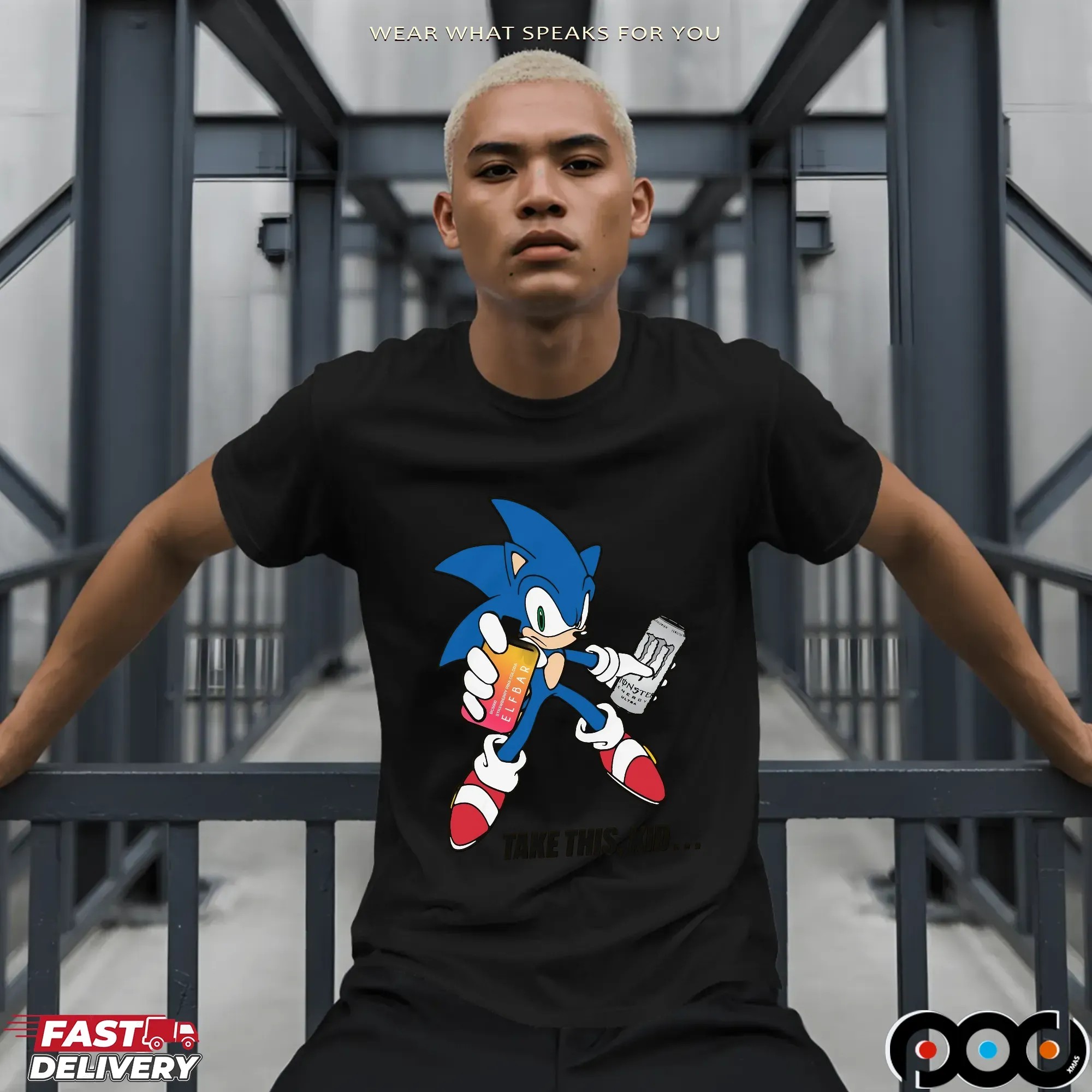 Take This, Kid Sonic The Hedgehog Vape Monster Drink T Shirt