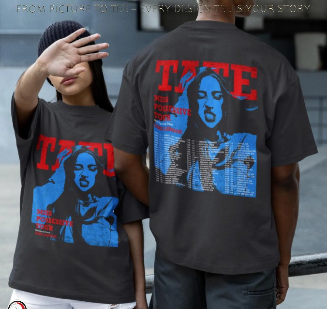 Tate Mcrae Miss Possessive Tour 2025 Double Sided T Shirt Tate Mcrae Miss Possessive Tour 2025 Double Sided T Shirt