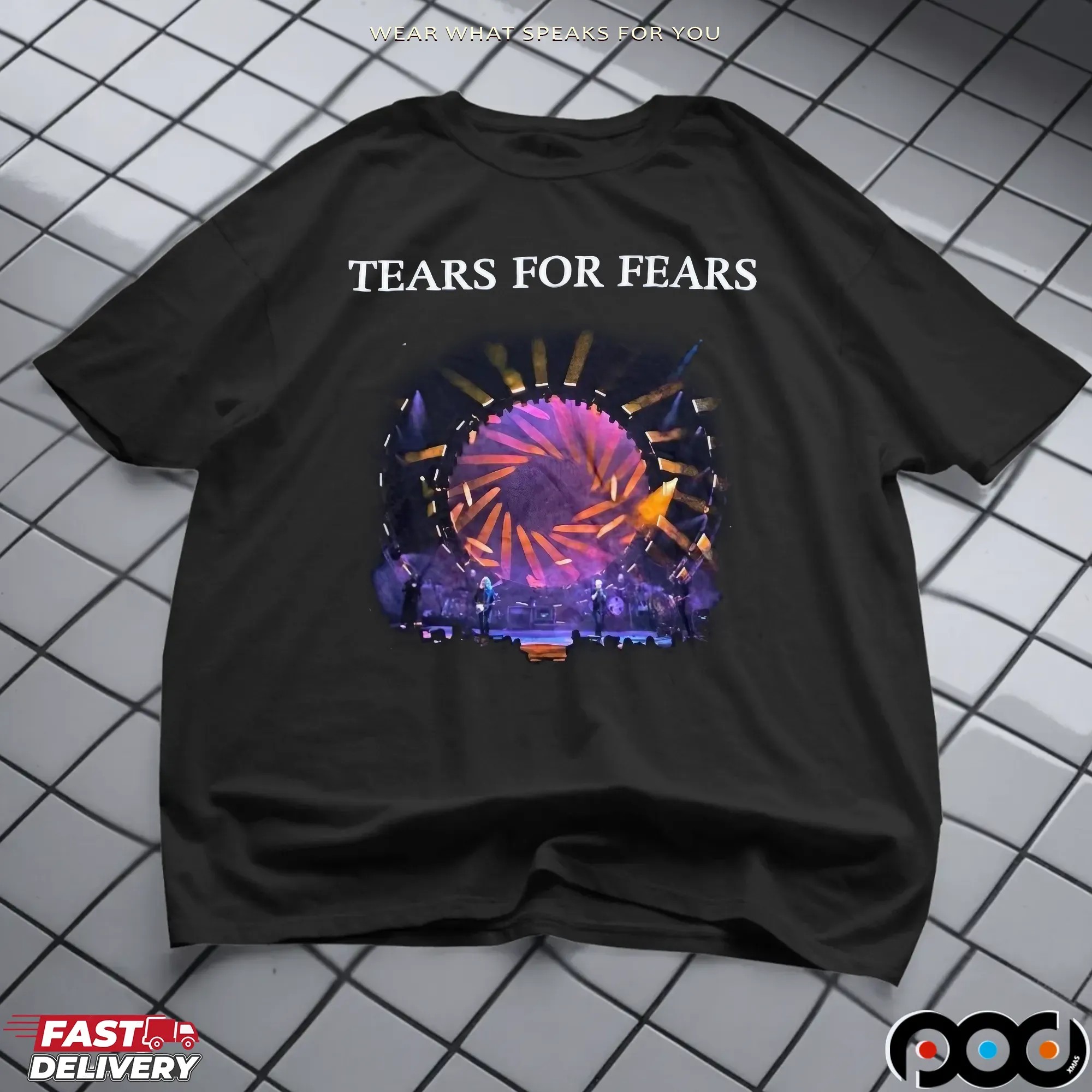 Tears For Fears Live Photo Tipping Point 2023 Tour T Shirt