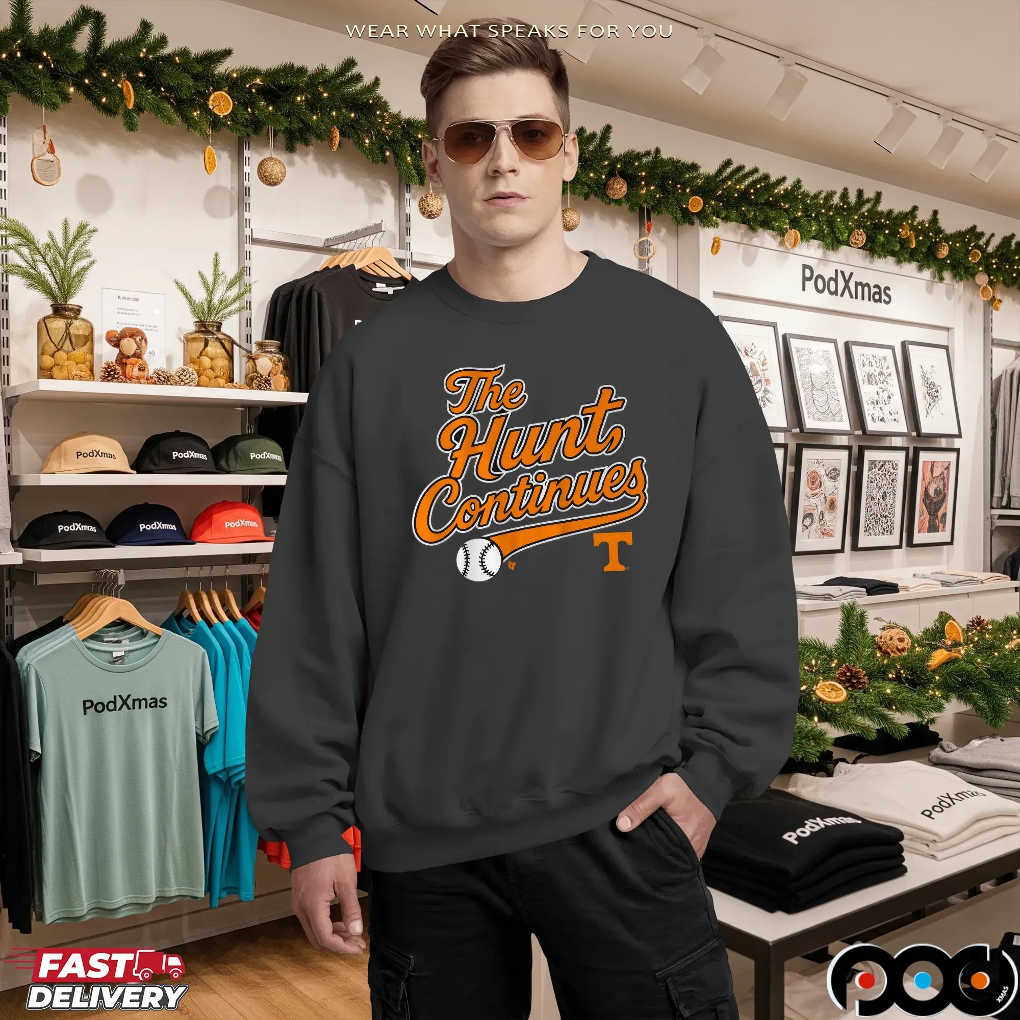 Tennessee Volunteers Baseball The Hunt Continues Graphic T Shirt
