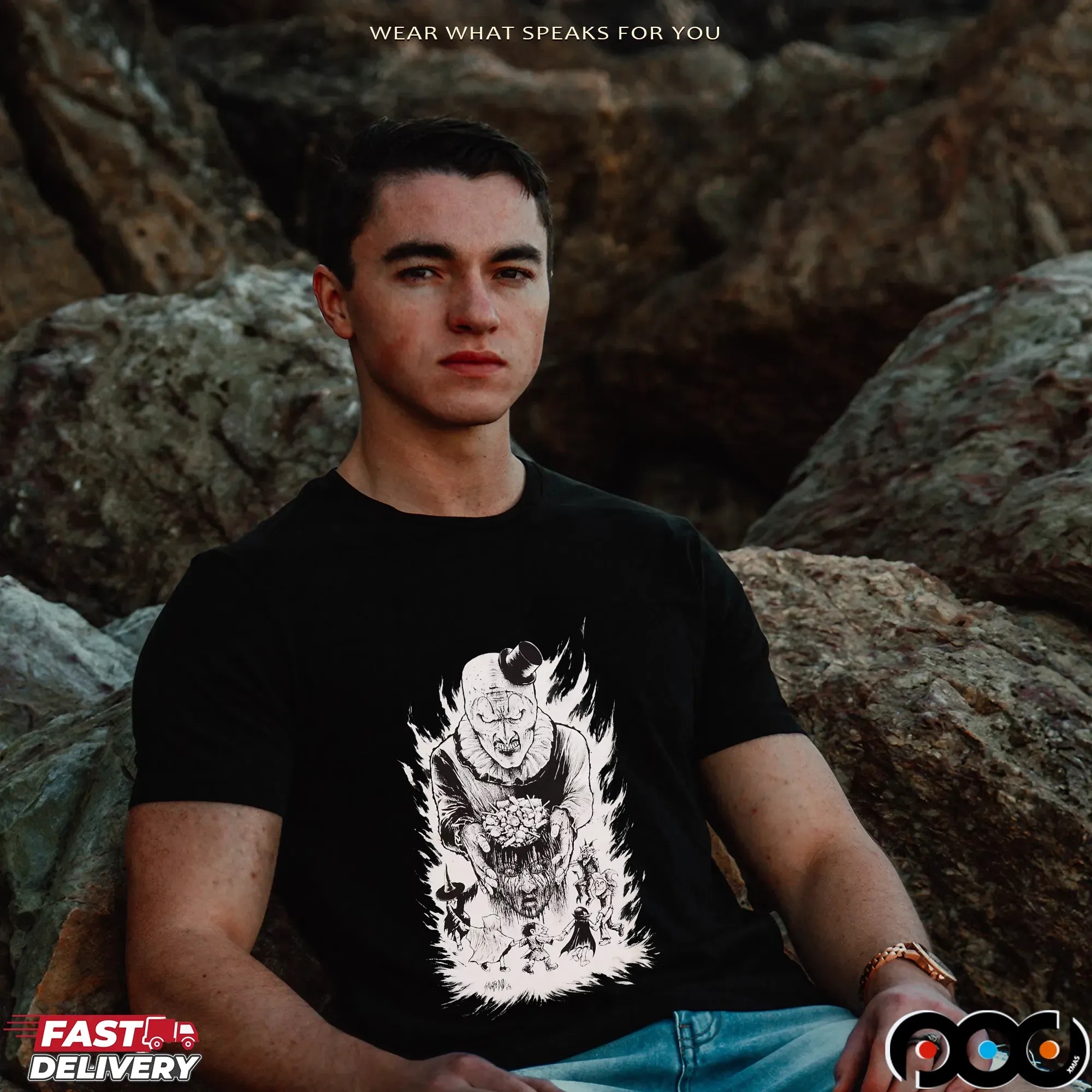 Terrifier Art The Clown Candy Head T-Shirt