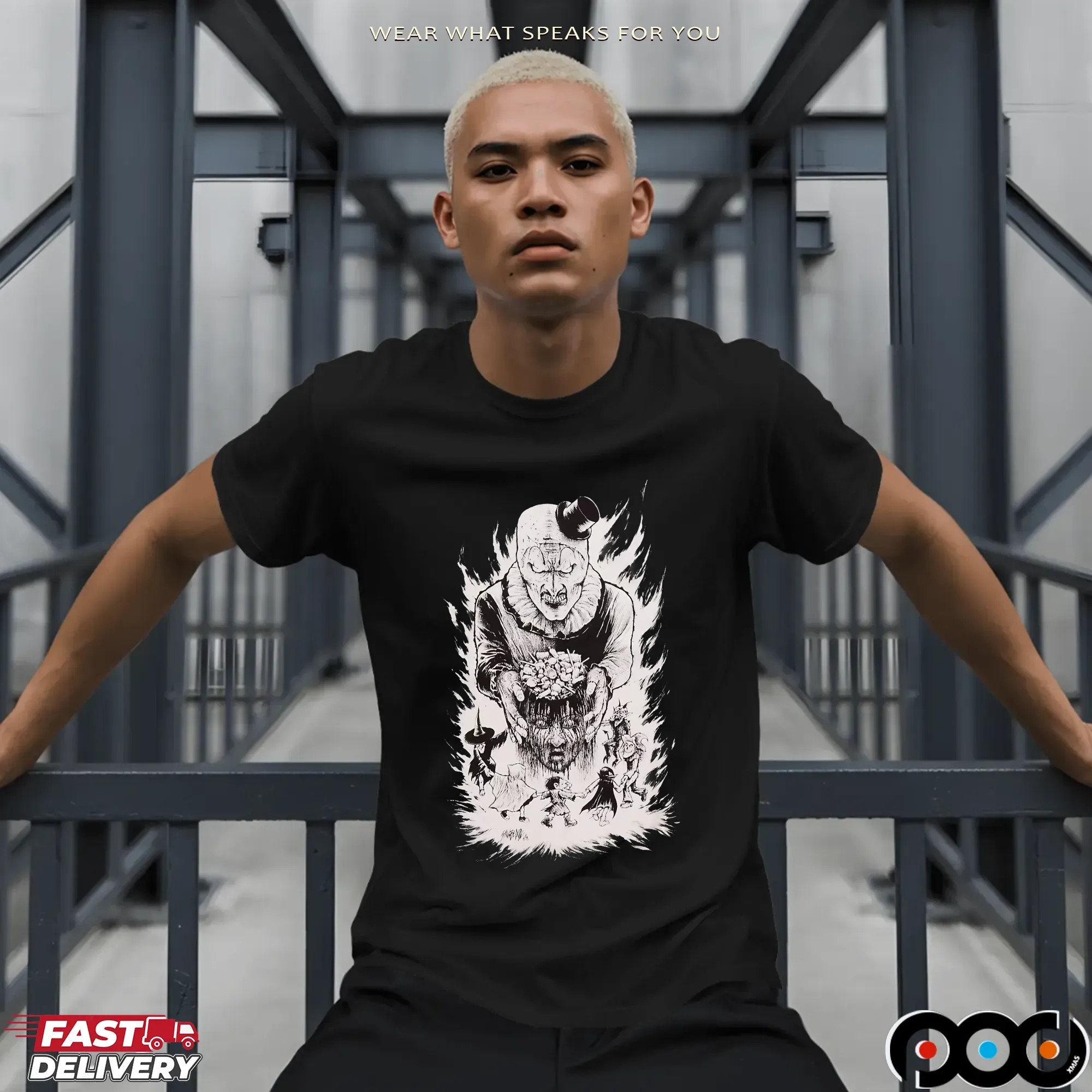 Terrifier Art The Clown Candy Head T-Shirt