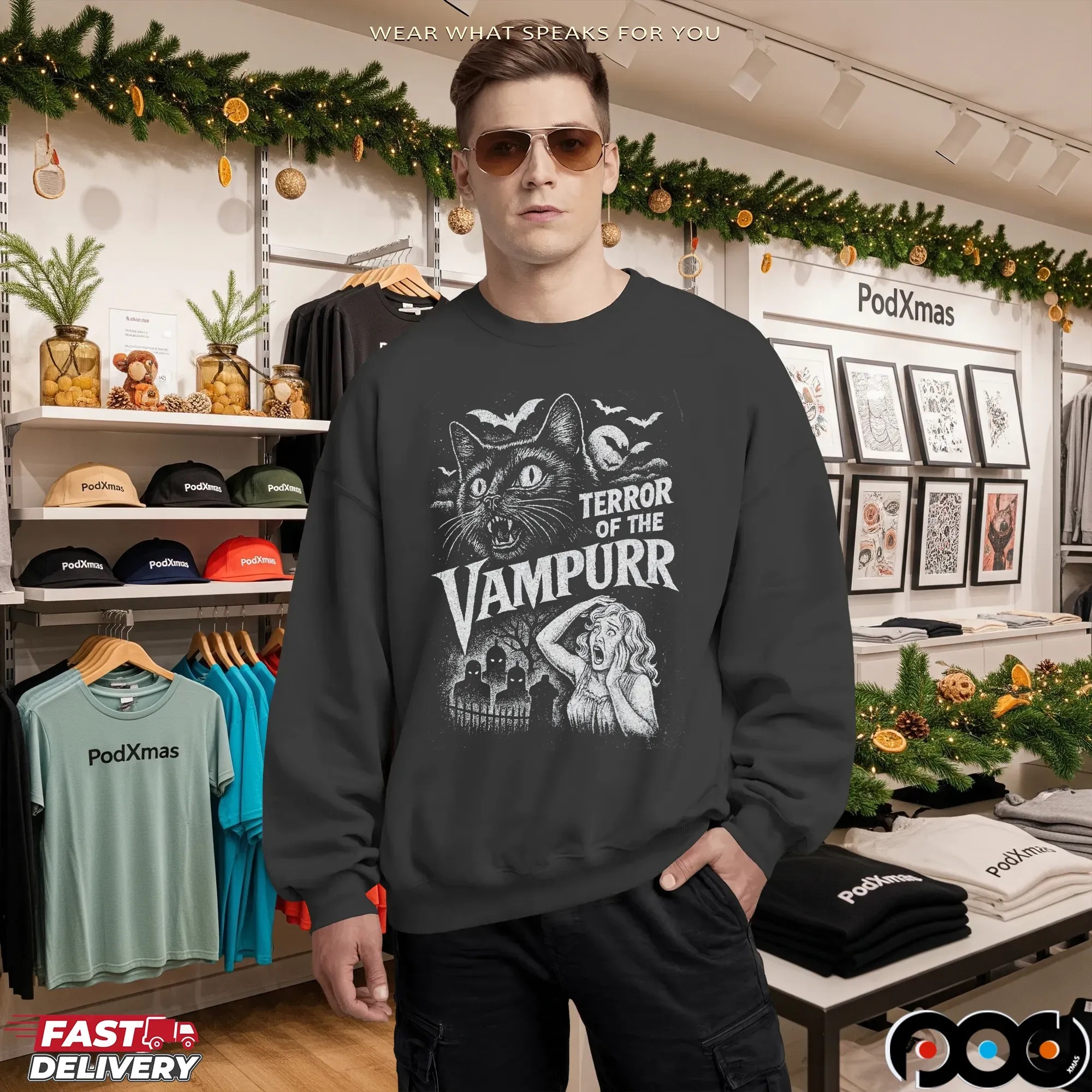 Terror Of The Vampurr Cat Halloween T Shirt