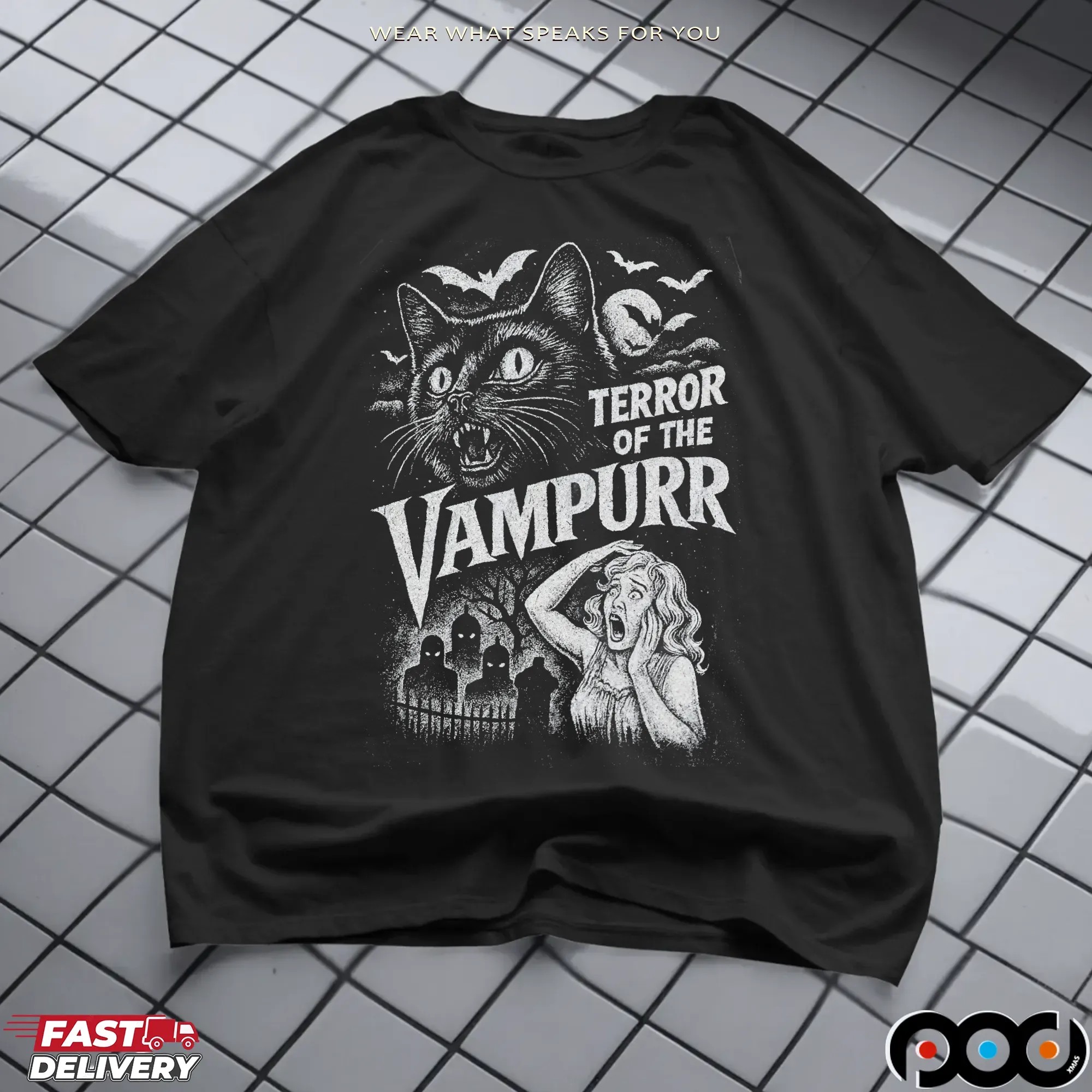 Terror Of The Vampurr Cat Halloween T Shirt