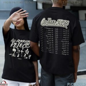 The All-American Rejects On Tour 2025 Double Sided T Shirt