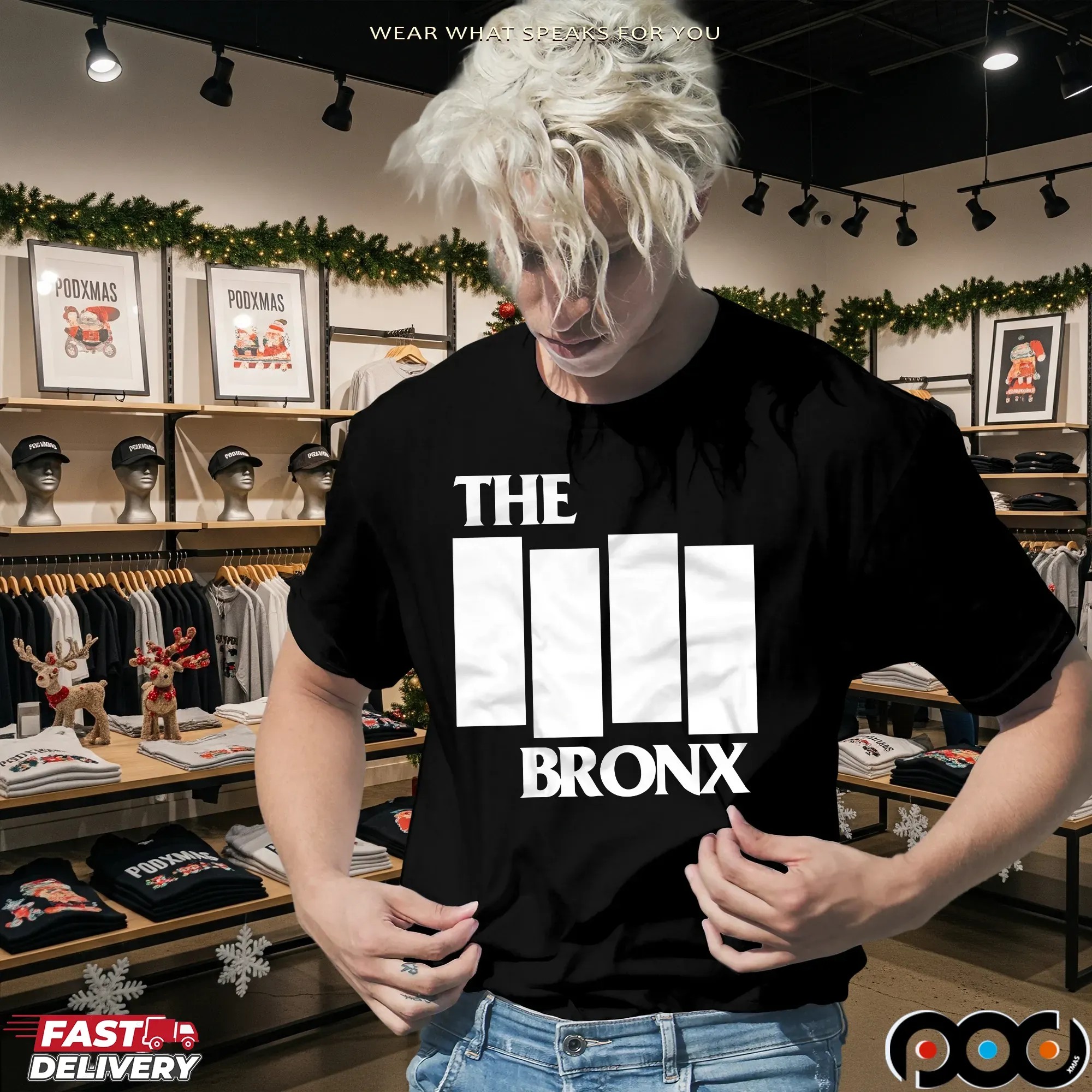 The Bronx Punk Rock Black Flag Band Logo Parody T Shirt