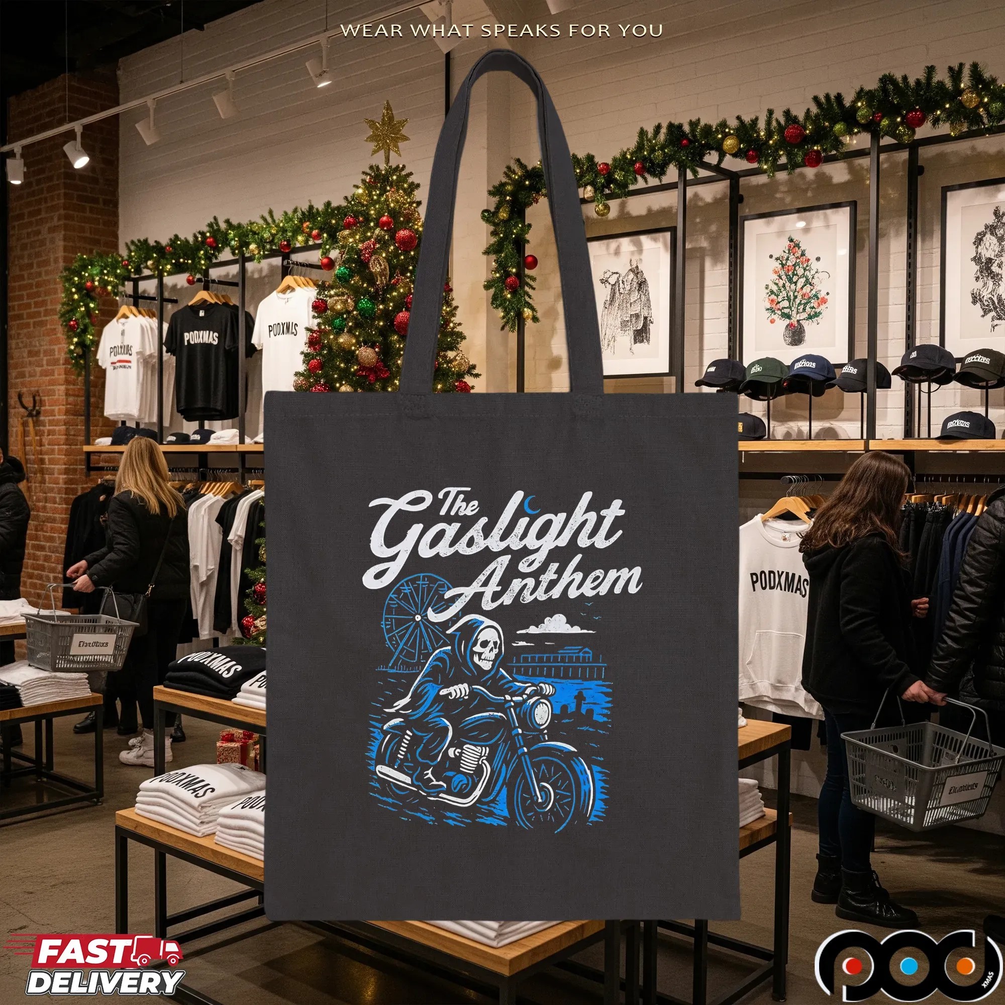 The Gaslight Anthem Grim Reaper Motorcycle T-Shirt