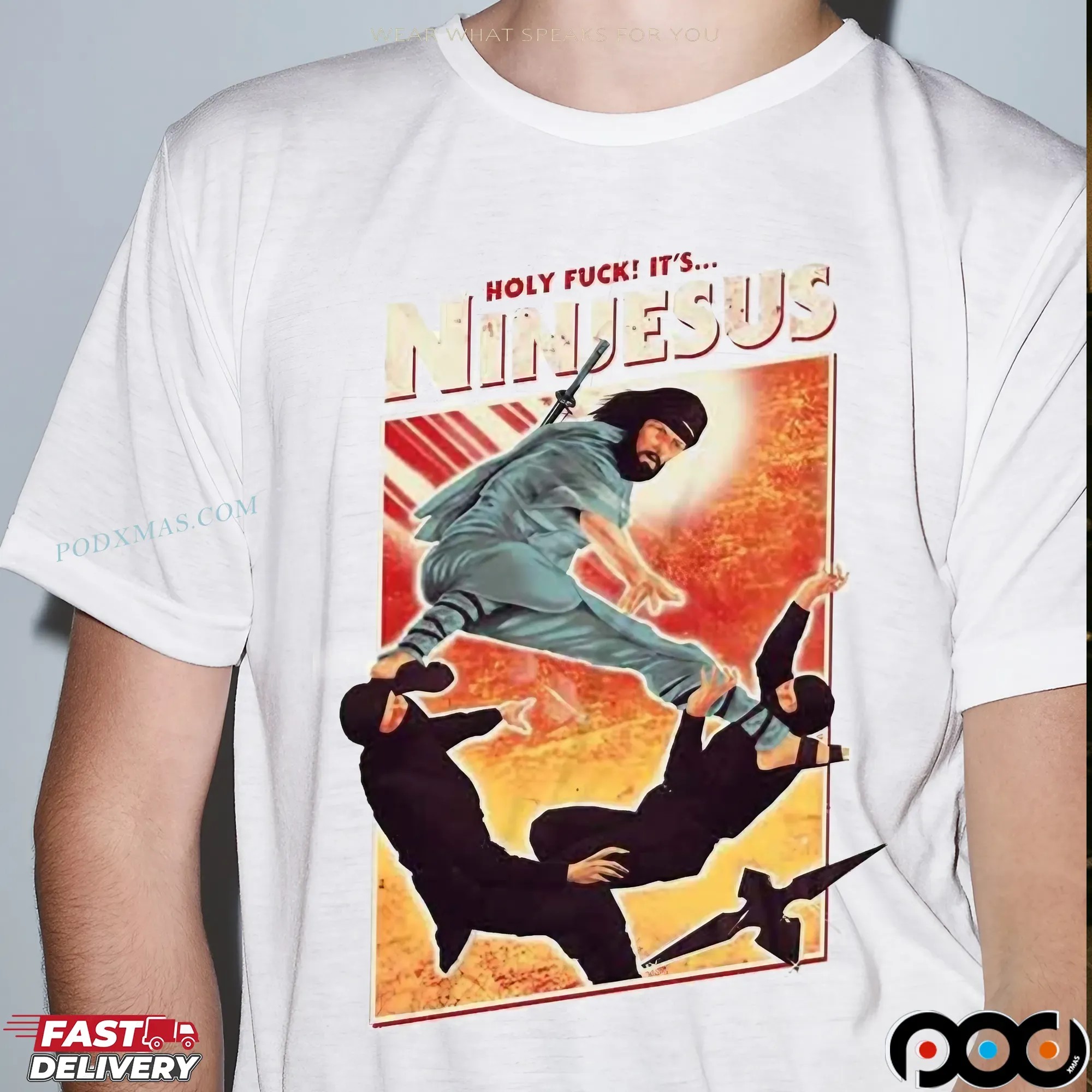 The Jesus Ninja Holyfck It's Ninjesus T Shirt