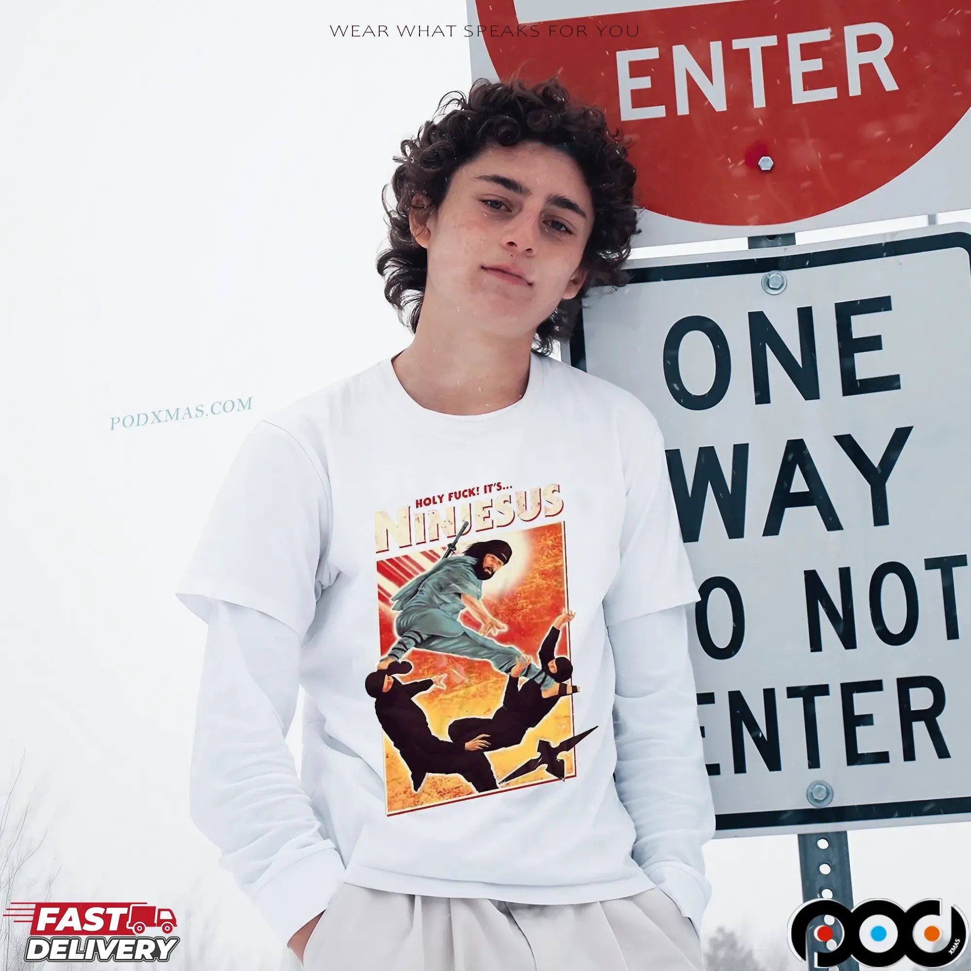 The Jesus Ninja Holyfck It's Ninjesus T Shirt