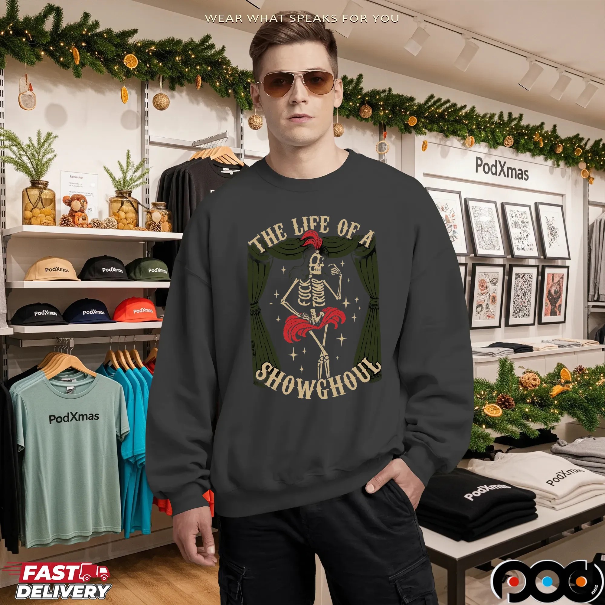 The Life Of A Showghoul FDT Skeleton T Shirt