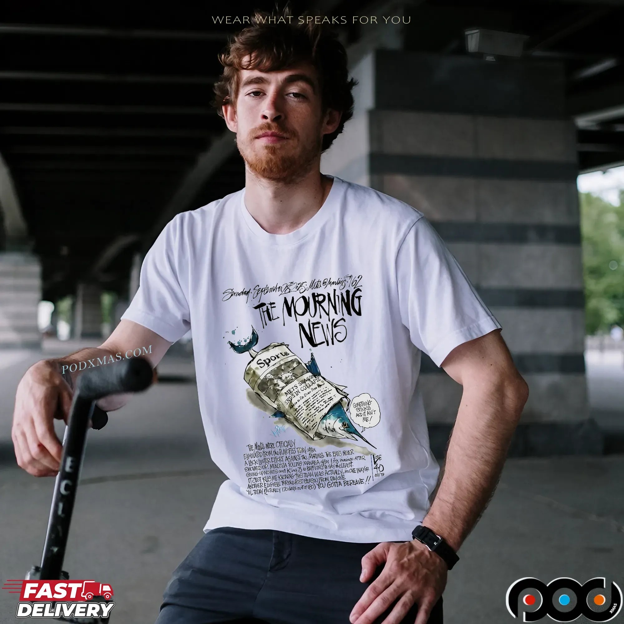 The Mourning News Collapse New York Mets Vs Miami Marlins Baseball 2025 T Shirt