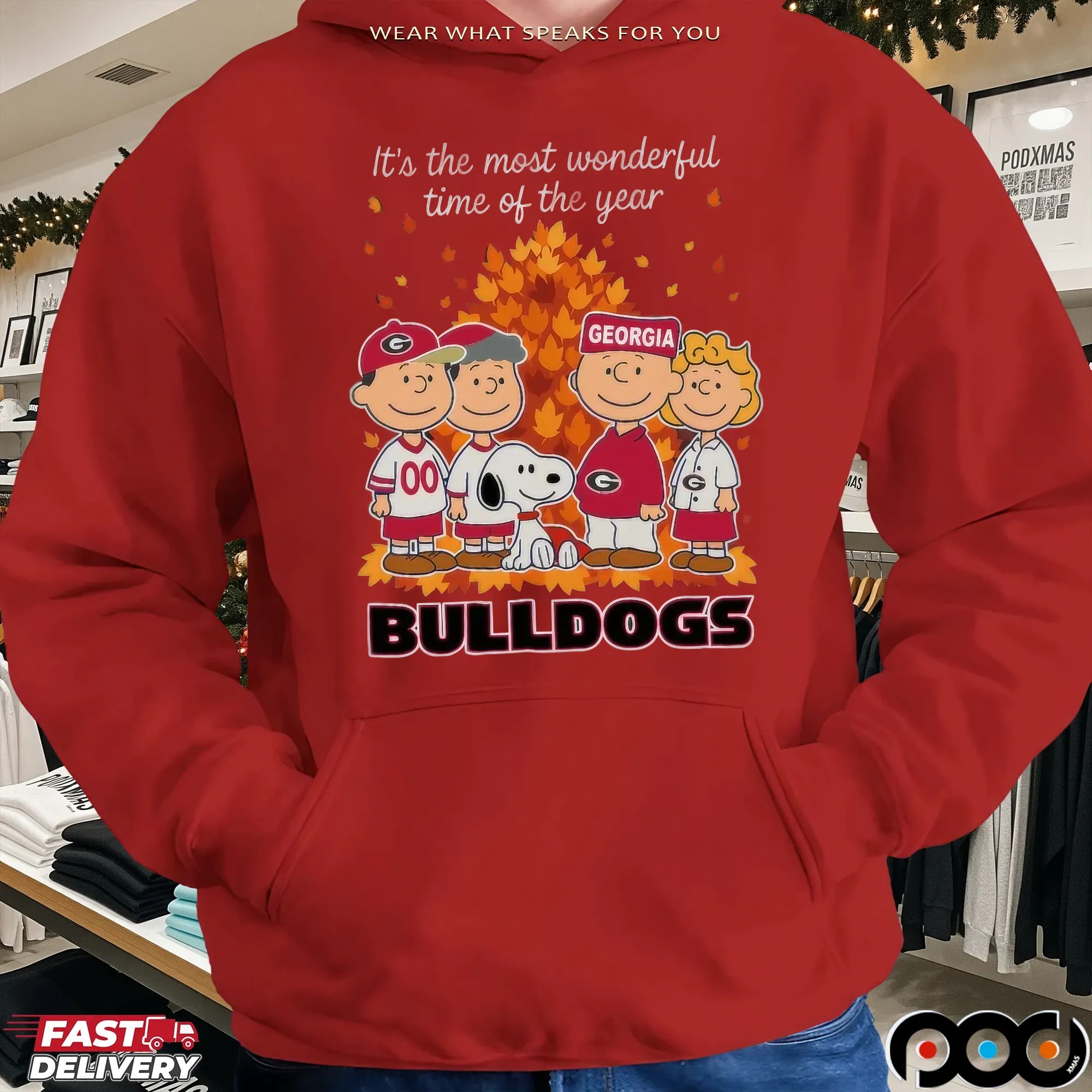 The Peanuts Friends Georgia Bulldogs Fall It’s The Most Wonderful Time Of The Year T Shirt