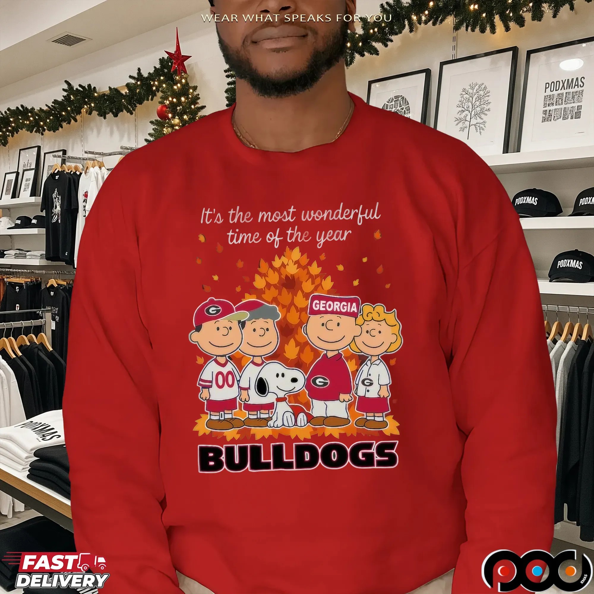 The Peanuts Friends Georgia Bulldogs Fall It’s The Most Wonderful Time Of The Year T Shirt