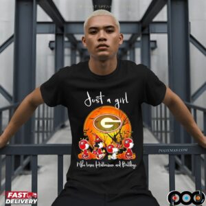 The Peanuts Just A Girl Who Loves Halloween And Georgia Bulldogs Halloween T Shirt