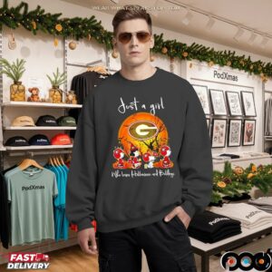 The Peanuts Just A Girl Who Loves Halloween And Georgia Bulldogs Halloween T Shirt