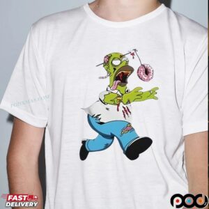 The Simpsons Homer Zombie Donut Head Treehouse of Horror Halloween Spooky T Shirt