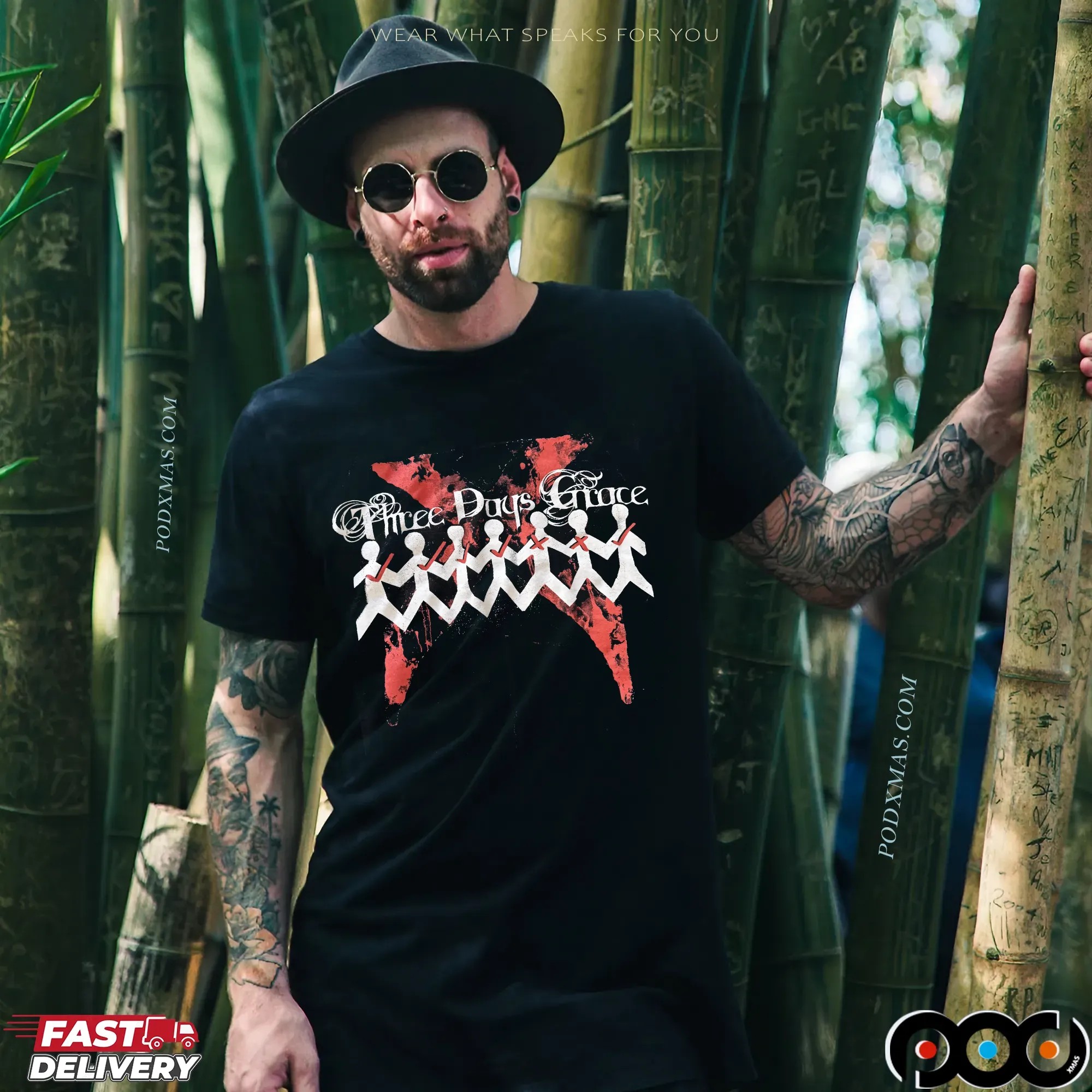 Three Day's Grace Tour Retro T Shirt