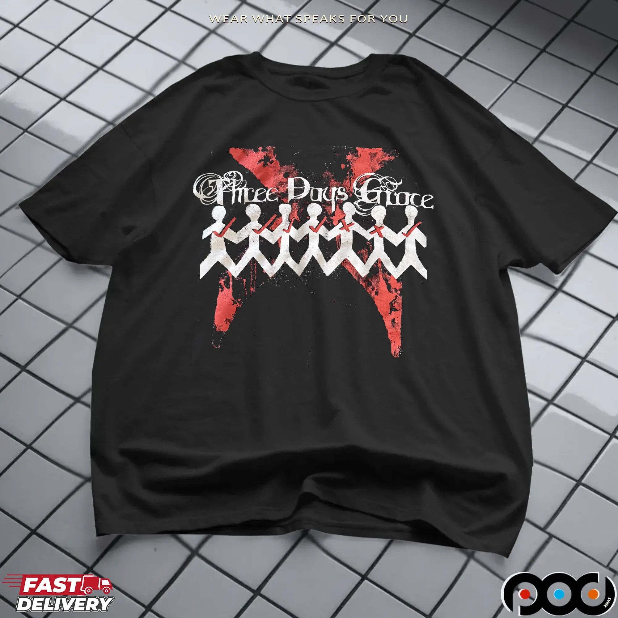 Three Day's Grace Tour Retro T Shirt