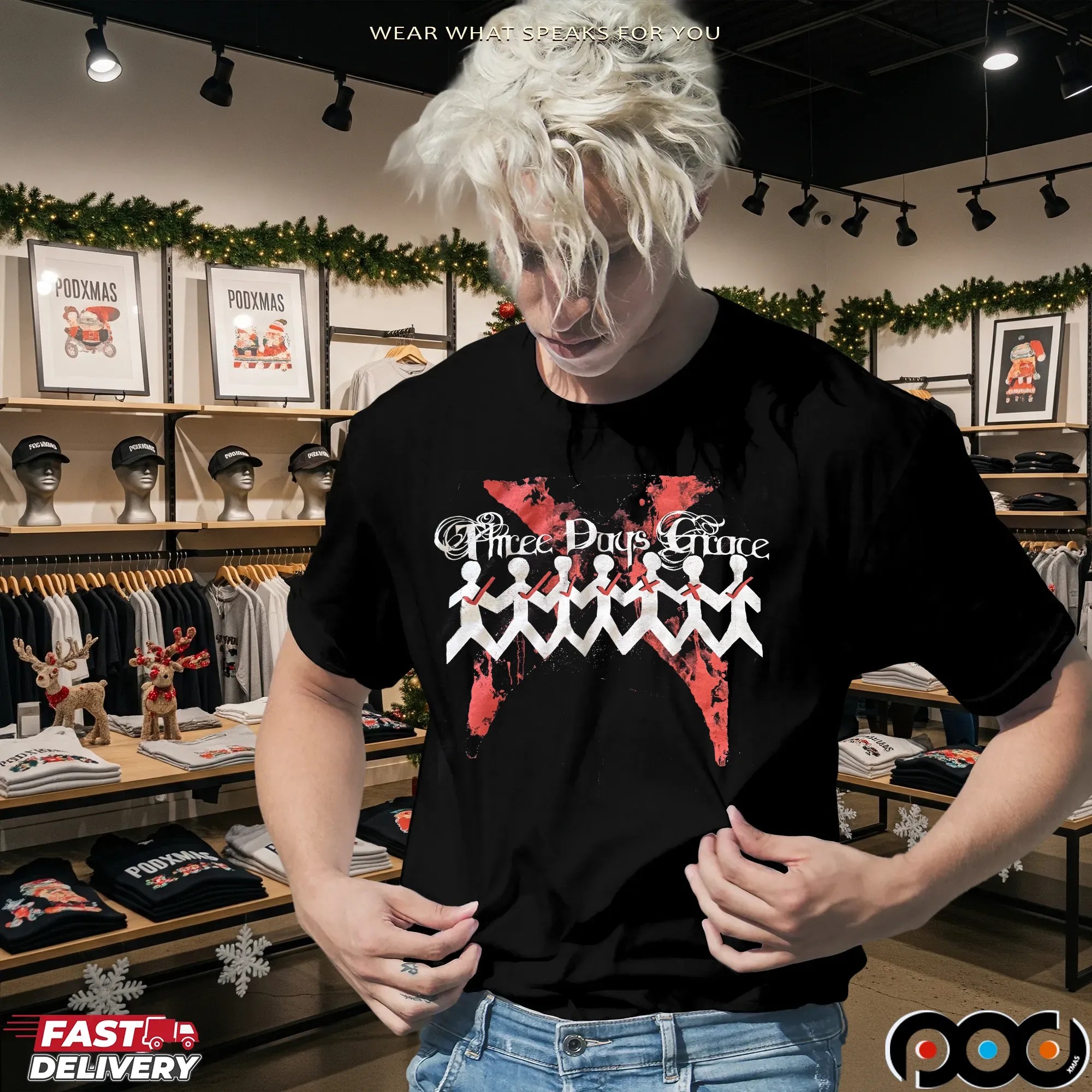 Three Day's Grace Tour Retro T Shirt