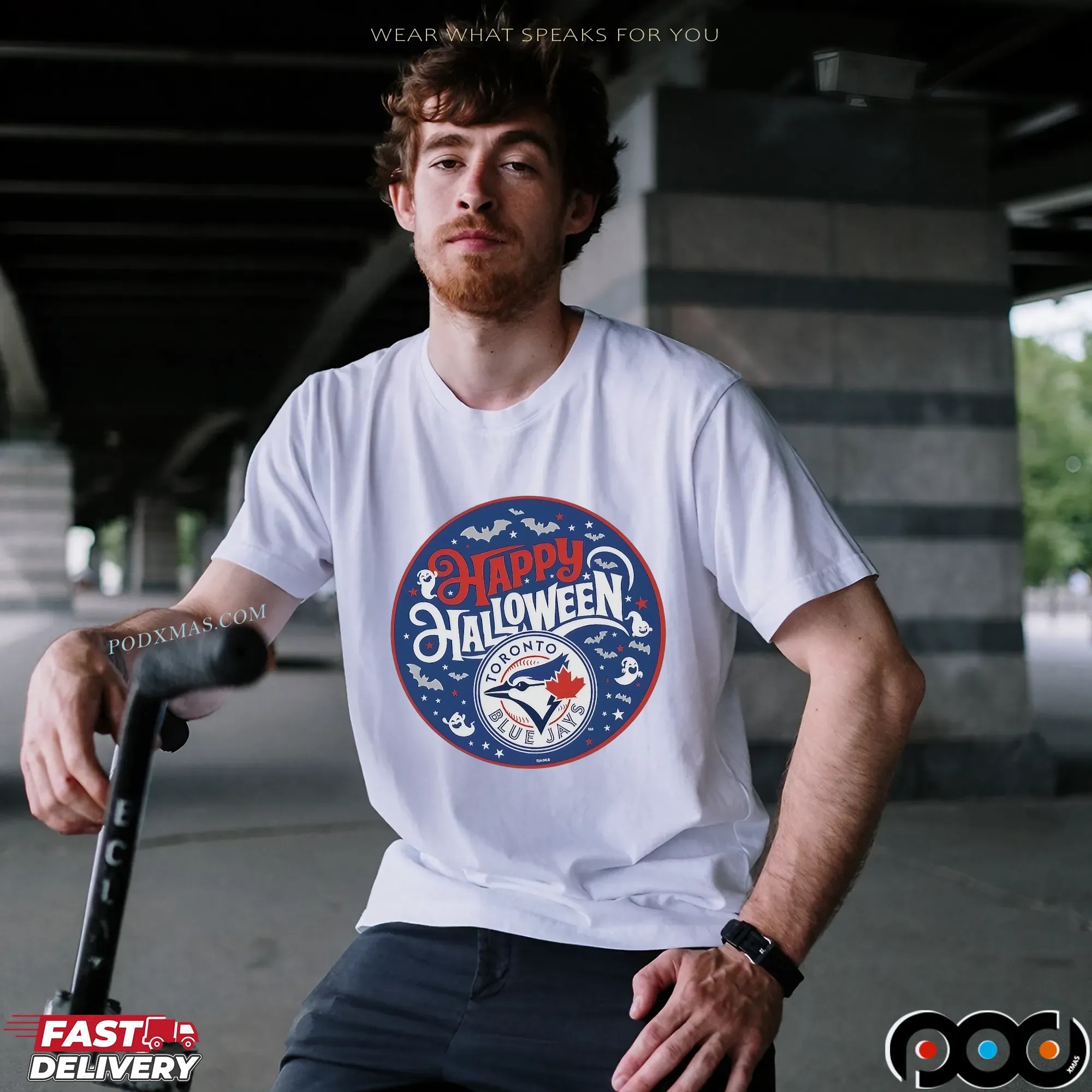 Toronto Blue Jays Baseball Happy Halloween Logo T Shirt